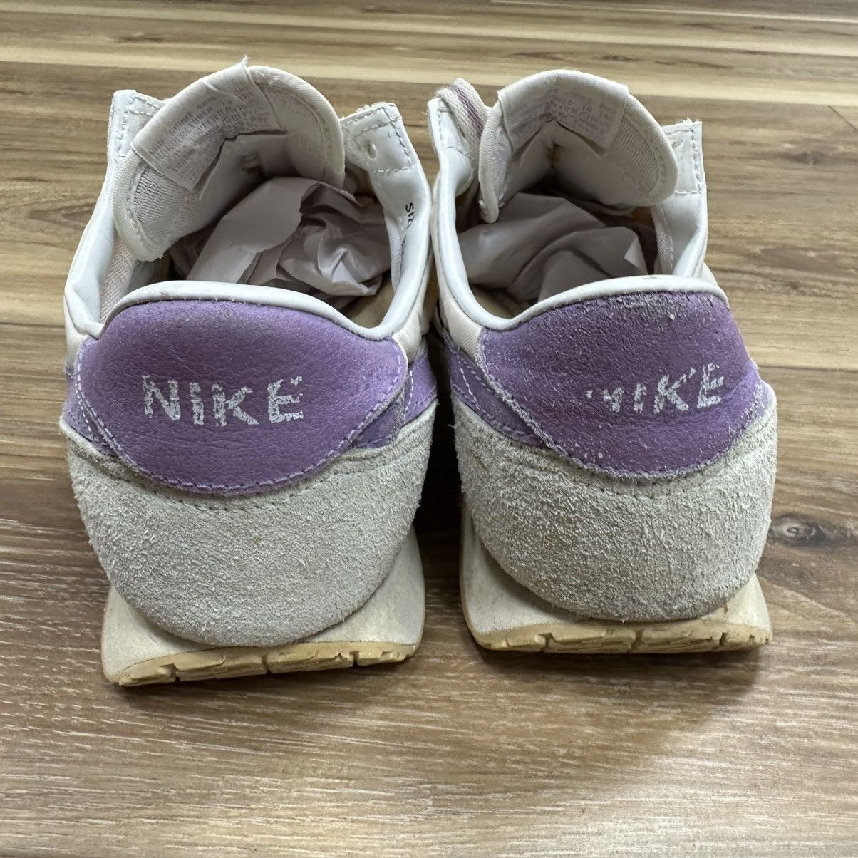 Nike Vintage 80s 1983 Nike Spirit Sneaker Shoes, White/Lilac, 7.5 Size US 7.5 / IT 37.5 - 5 Thumbnail