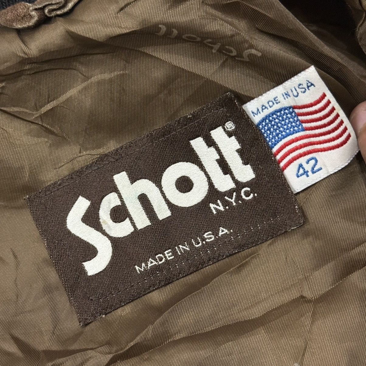 Schott Vintage Schott Bomber Made In USA Suede Leather Jacket Size US M / EU 48-50 / 2 - 19 Thumbnail