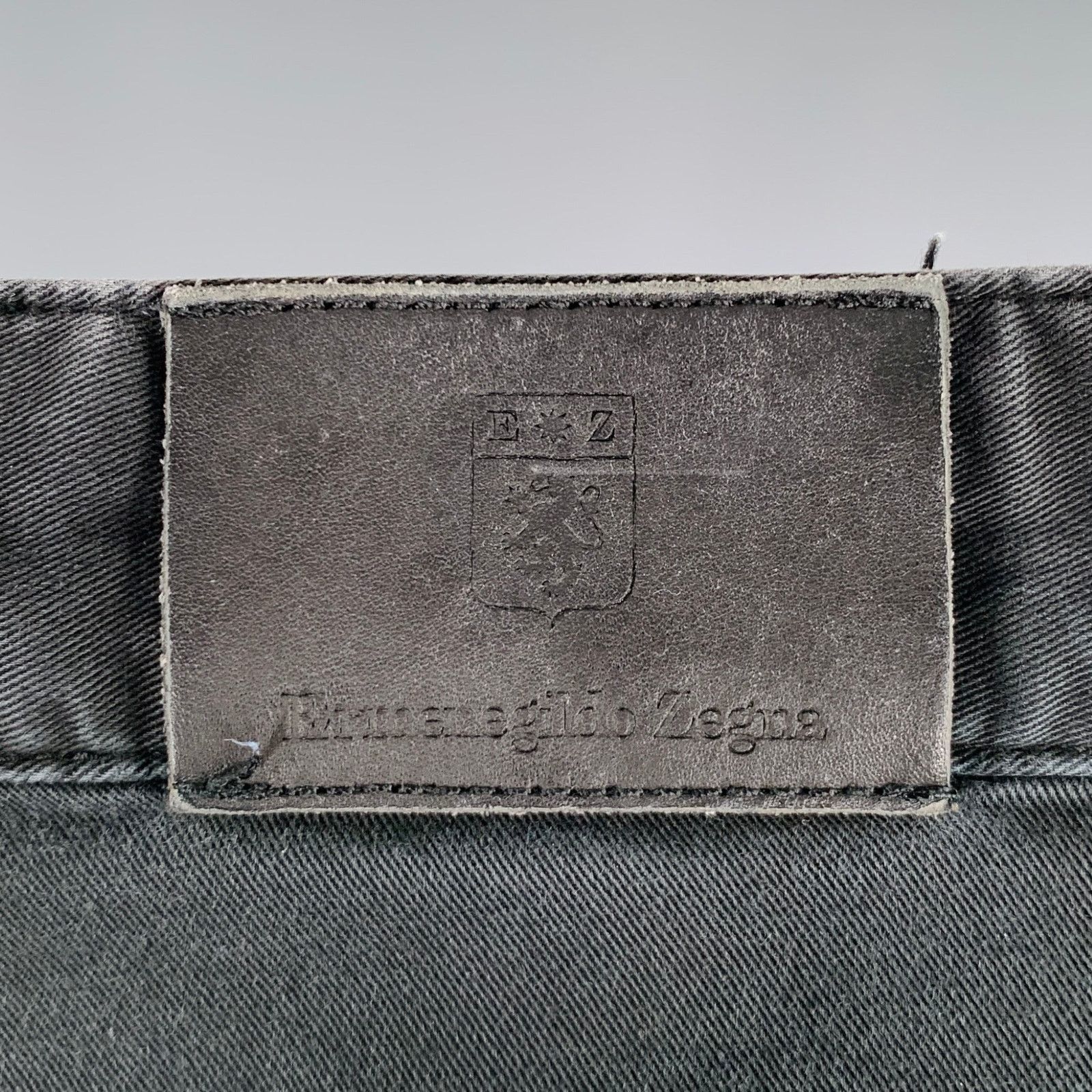 Ermenegildo Zegna ERMENEGILDO ZEGNA Size 33 Black Cotton Blend Straight Jeans Size US 33 - 3 Thumbnail