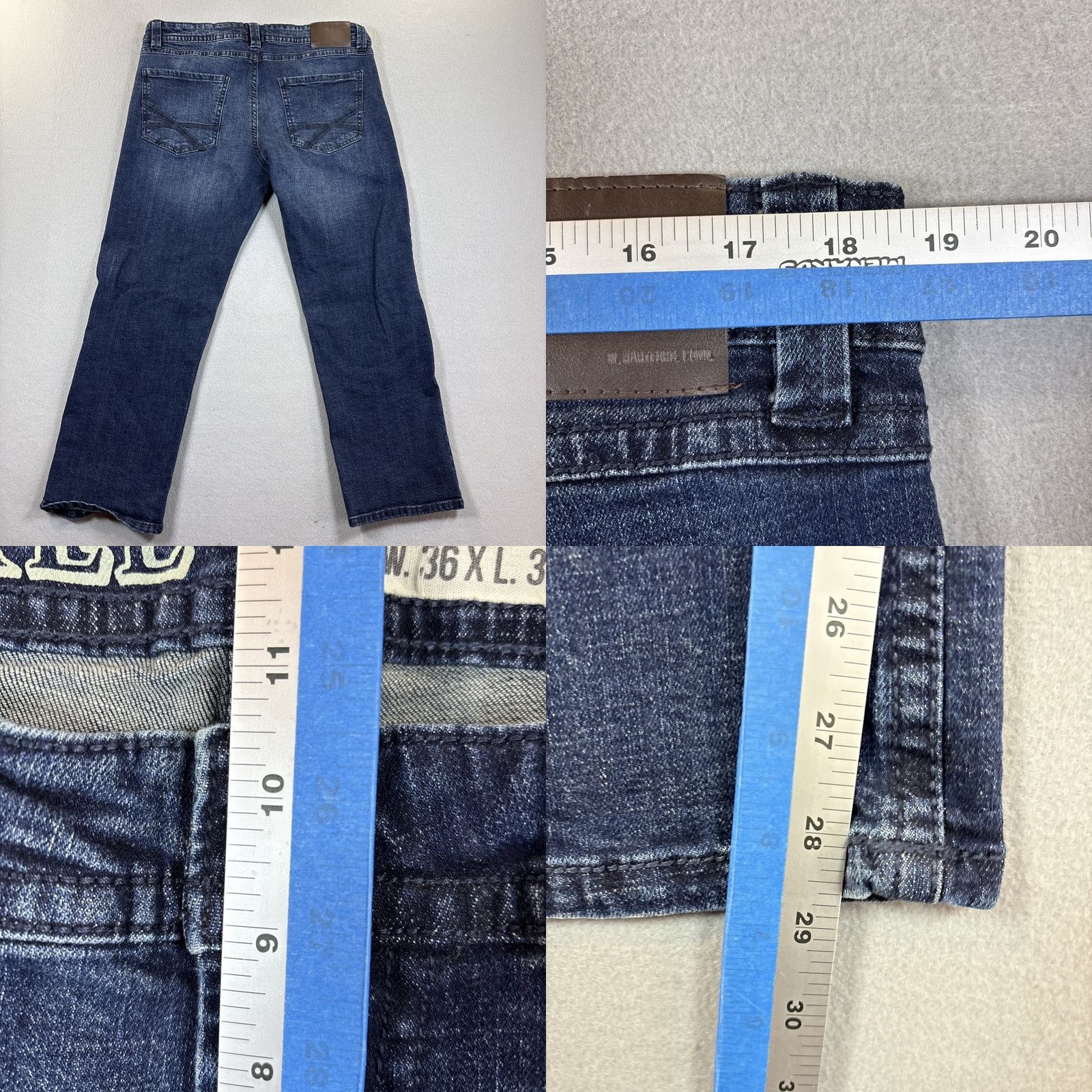 Vintage Axel Jeans Mens 36x30 Blue Slim Boot stretch dark western work comfort Size US 36 / EU 52 - 8 Thumbnail