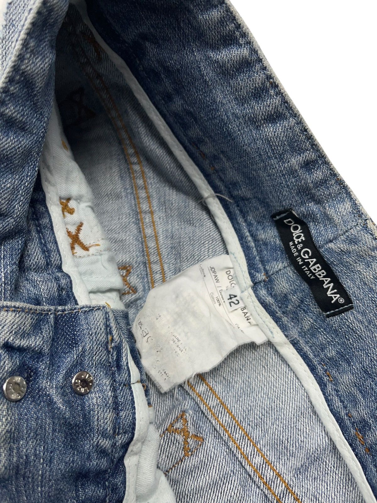 Dolce & Gabbana Vintage Dolce & Gabbana Hollywood Cowboy Distressed Jeans Size 28" / US 6 / IT 42 - 10 Thumbnail