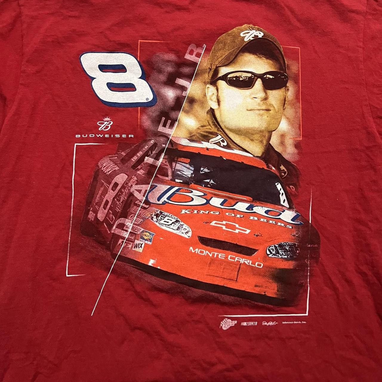 Budweiser × NASCAR Crazy Vintage Y2K Nascar Dale Earnhardt jr Budweiser Tee Size US M / EU 48-50 / 2 - 2 Thumbnail