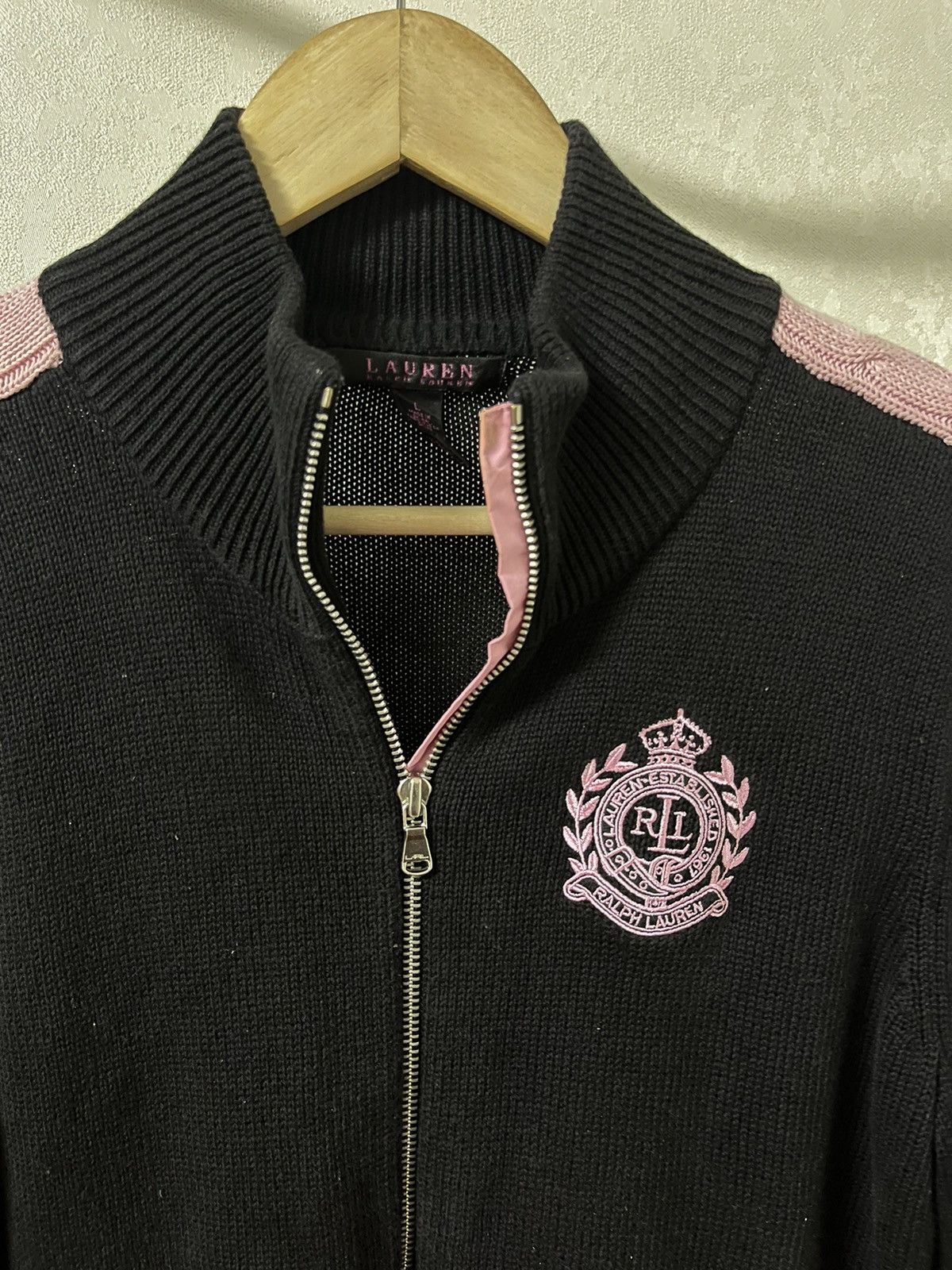 Lauren Ralph Lauren × Polo Ralph Lauren Ralph Lauren Vintage Chief Keef Zip Up Sweater Size US L / EU 52-54 / 3 - 3 Thumbnail