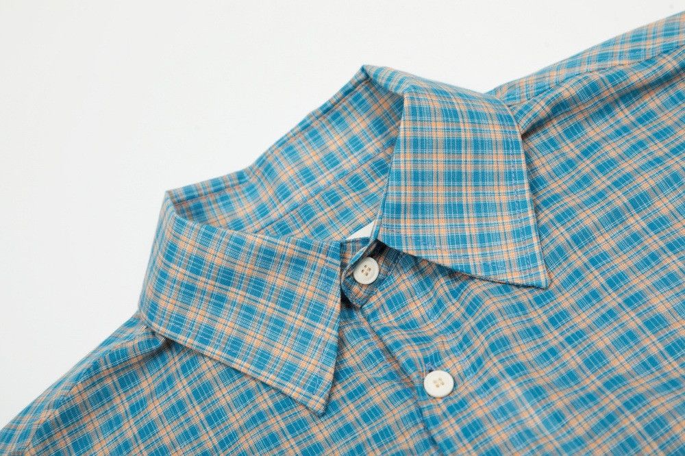 Japanese Brand × Vintage Men's Japanese loose plaid lapel casual short-sleeved shirt Size US M / EU 48-50 / 2 - 3 Thumbnail