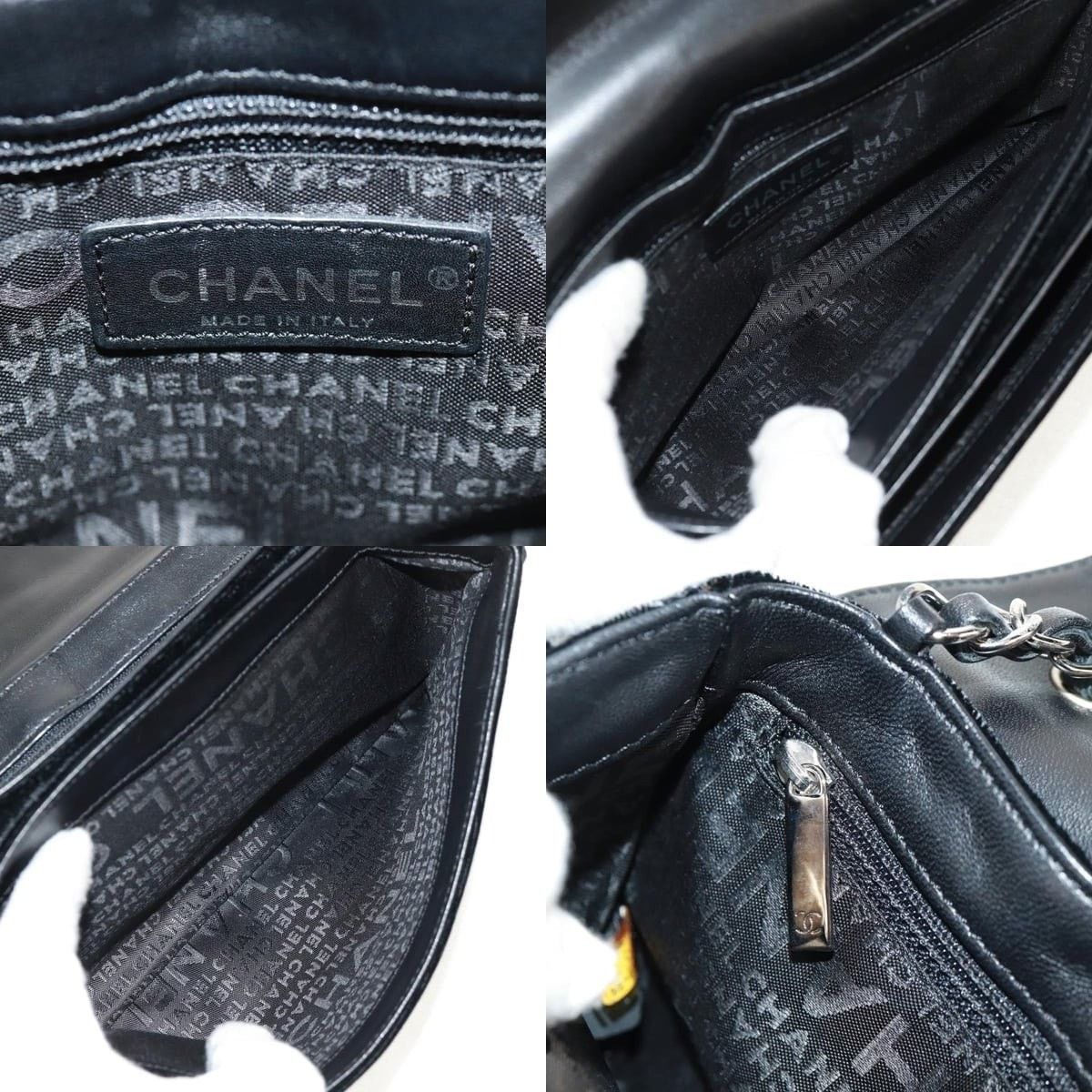 Chanel Chanel Chain Camellia No.5 Shoulder Bag Velour Size ONE SIZE - 7 Thumbnail