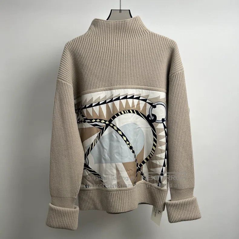 Hermes Hermes Beige Knit Turtle Neck Sweater Size XXS / US 00 / IT 34 - 1 Thumbnail
