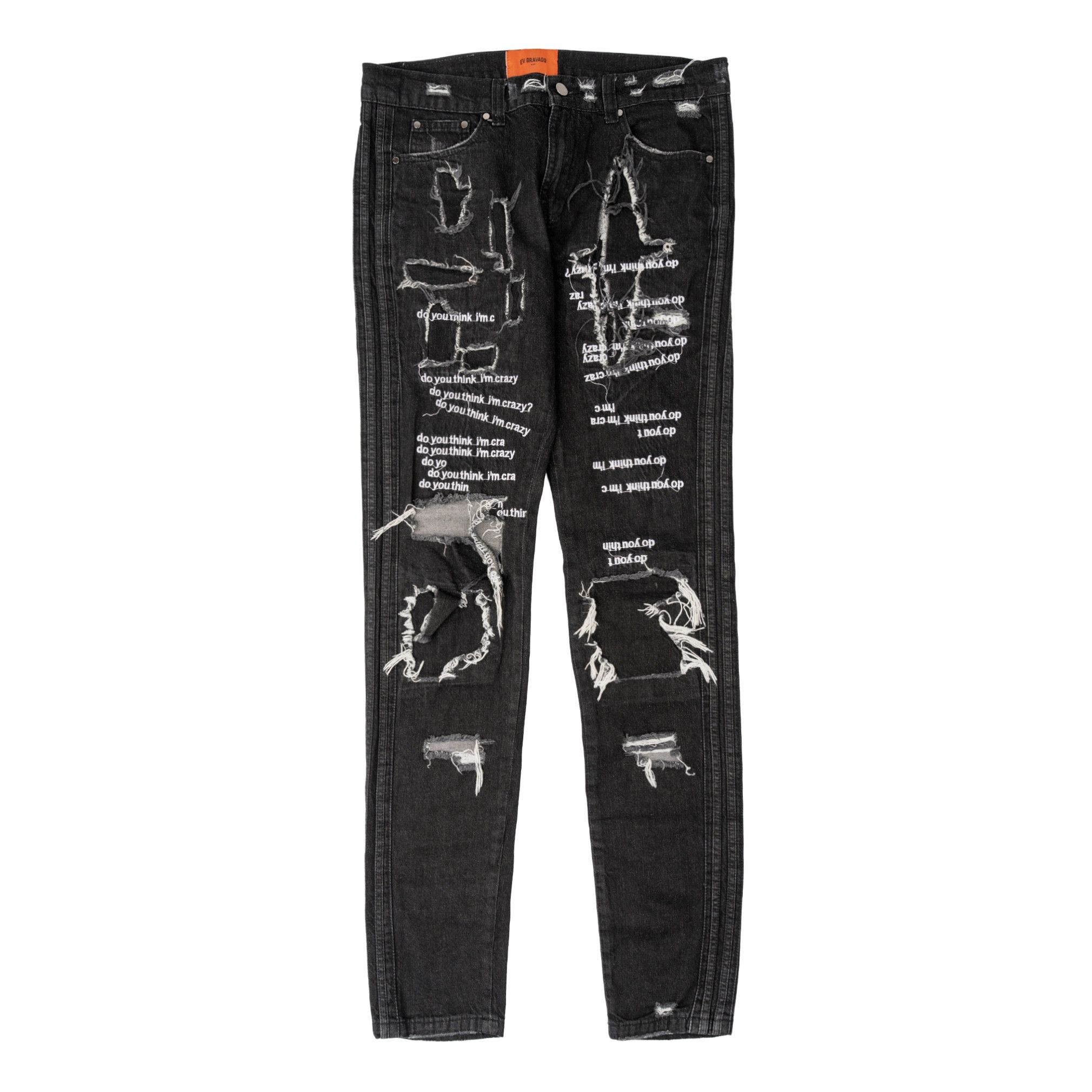 Who Decides War Do You Think Im Crazy Jeans White Black Size US 34 / EU 50 - 1 Thumbnail
