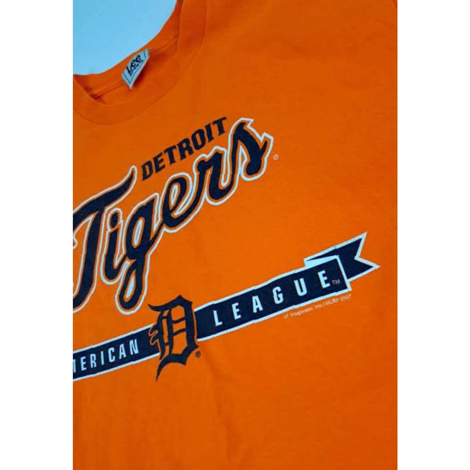 Vintage Lee sport Detroit Tigers 2007 T-Shirt Shirt Kid M Orange Cotton Crew Neck Short Sleeve Men Boys Sports 2007 Tigers Baseball Size US M / EU 48-50 / 2 - 3 Thumbnail