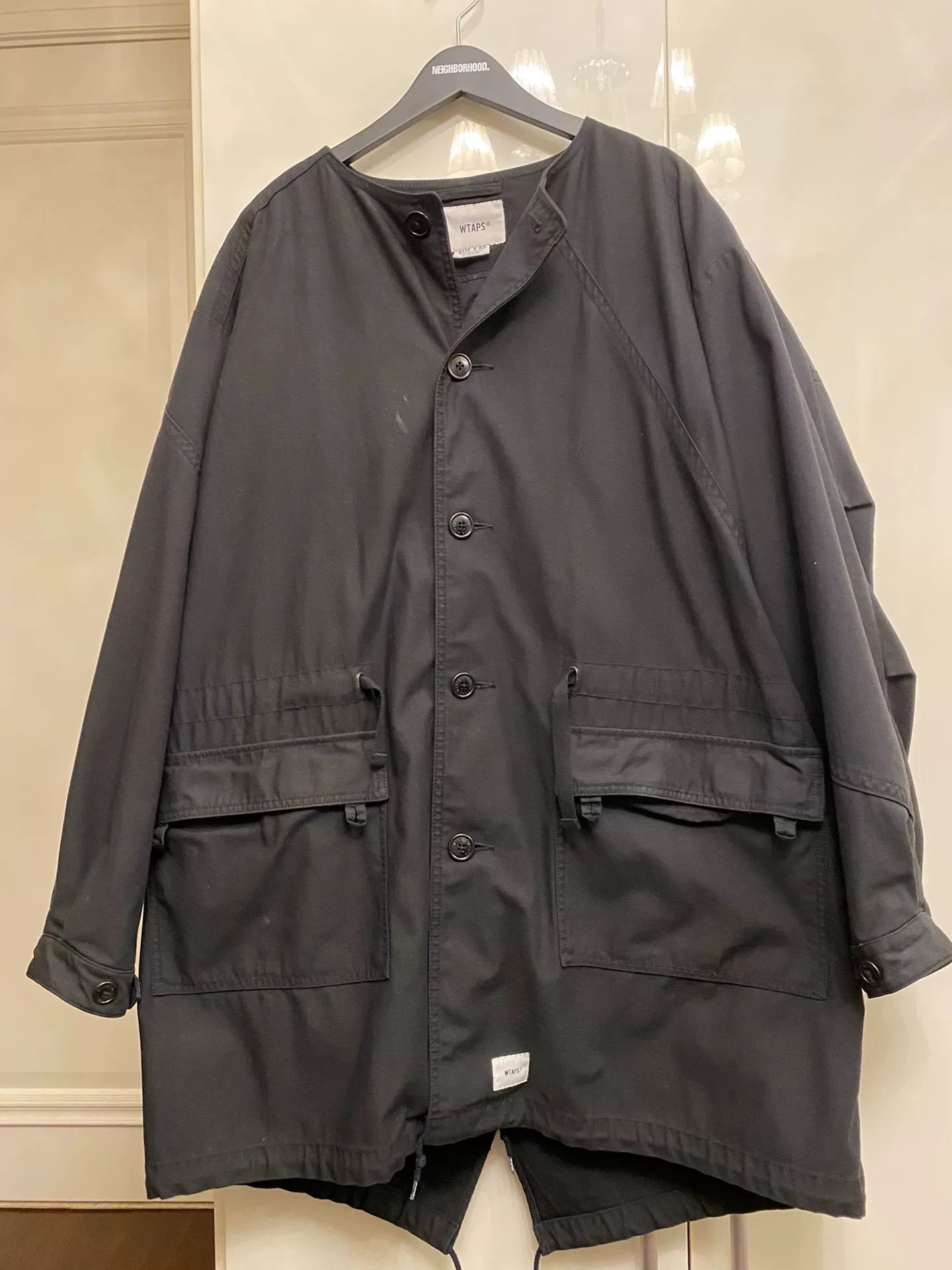 Wtaps Wtaps Peep Long Collarless Navy Coat Size US L / EU 52-54 / 3 - 1 Thumbnail