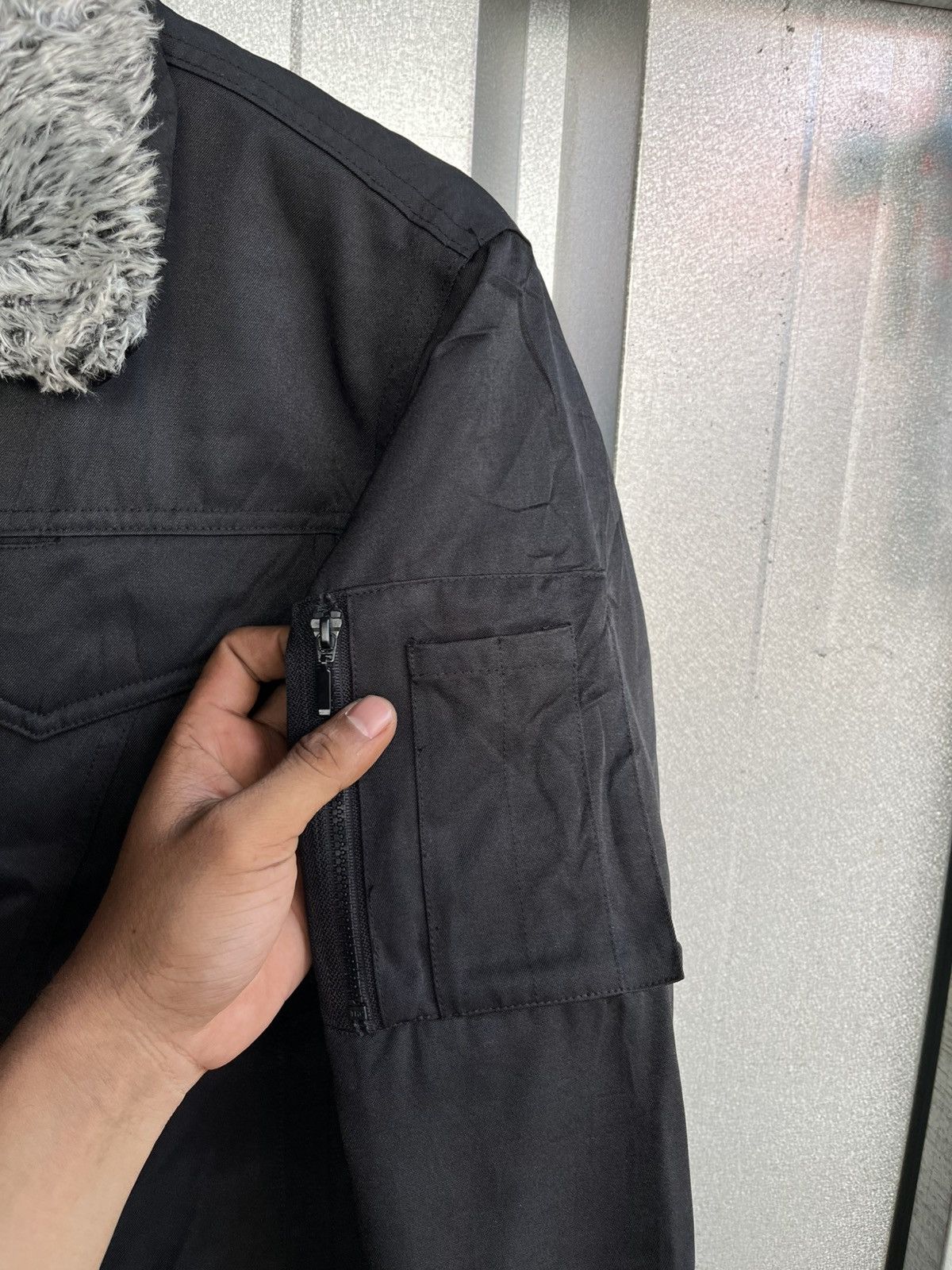 14th Addiction black wolf sherpa workwear jacket /cdg/isseymiyake Size US M / EU 48-50 / 2 - 4 Thumbnail