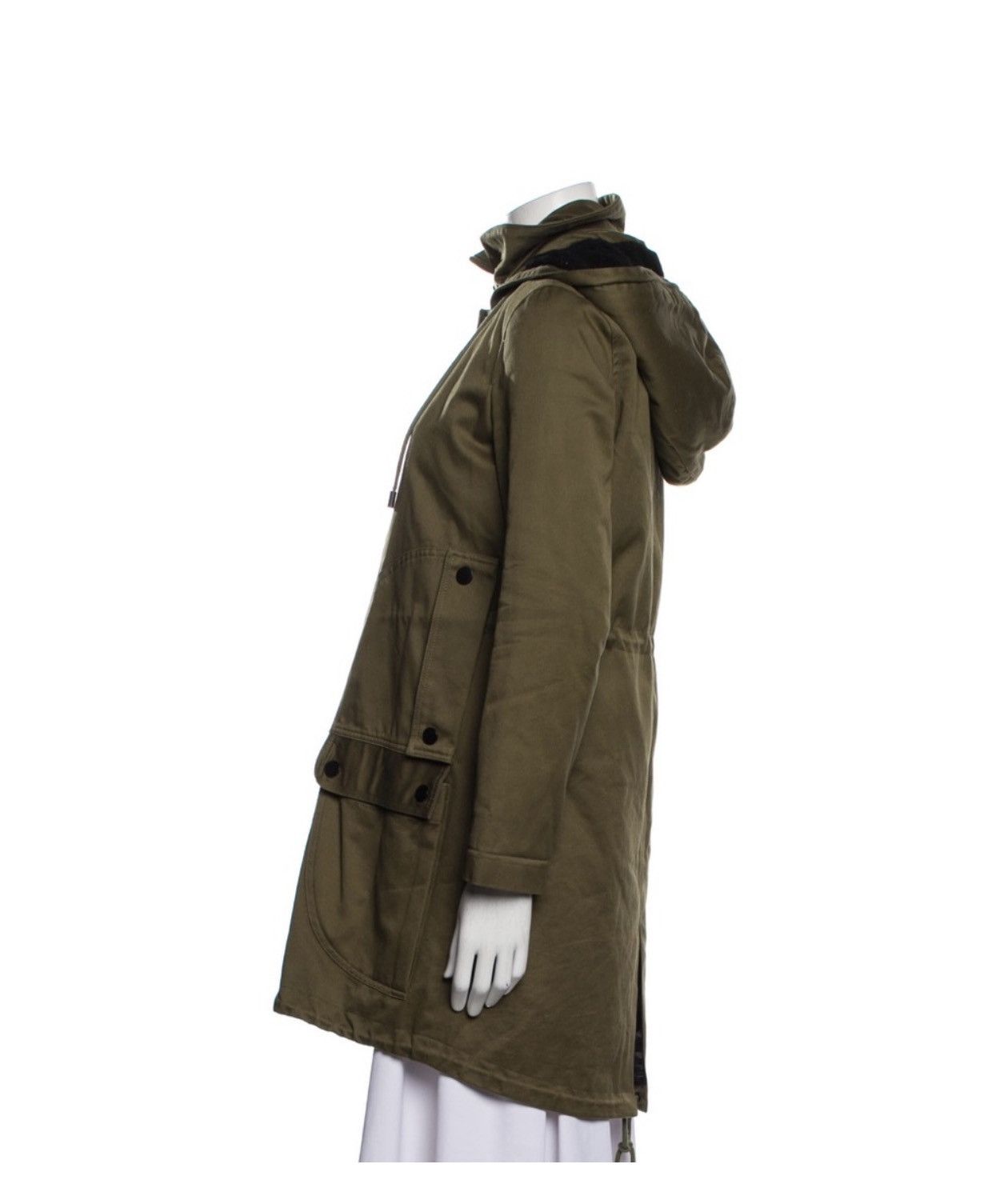 The Arrivals Olive Parka Jacket with Shearling hood Size L / US 10 / IT 46 - 5 Thumbnail