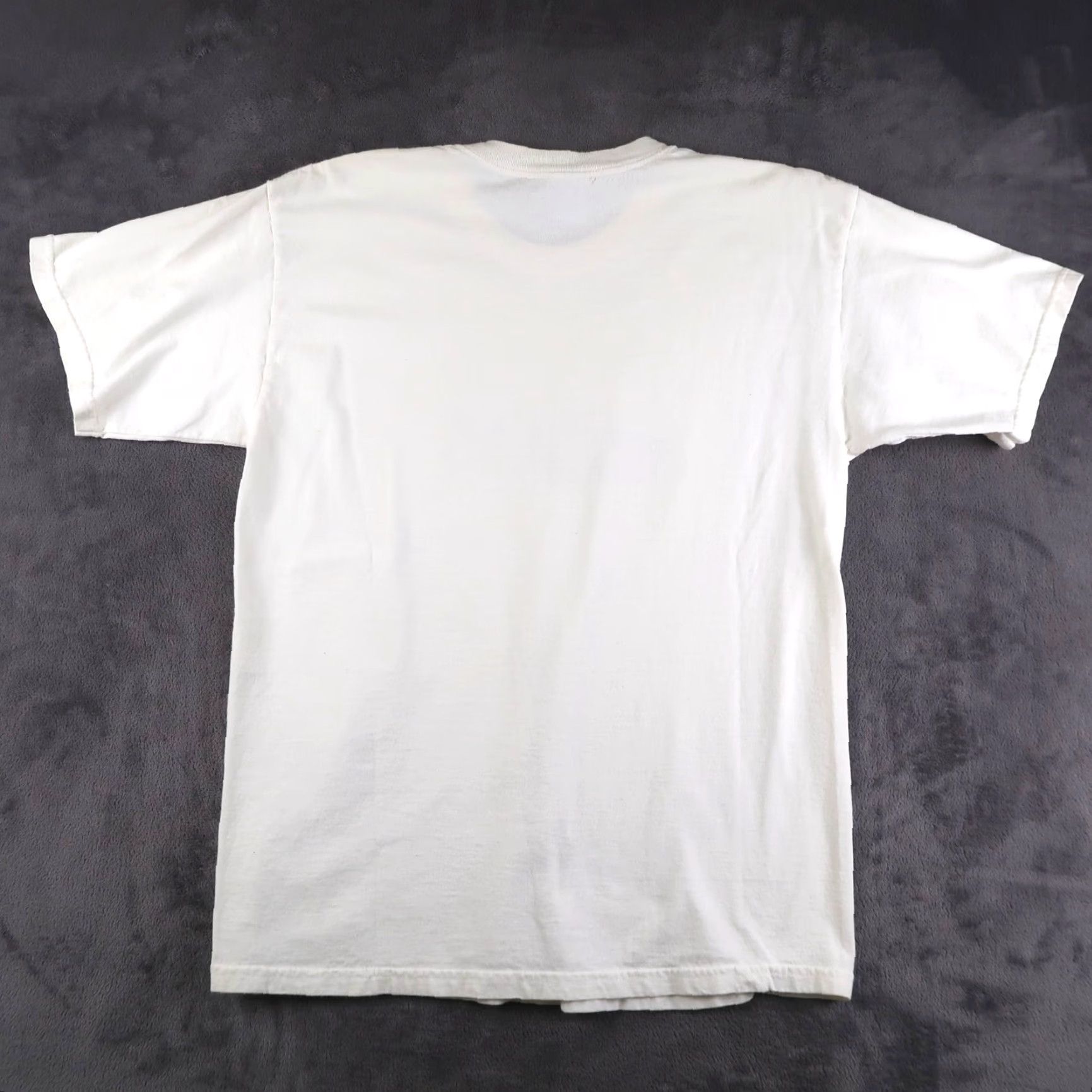 Vintage VINTAGE Evolution Of Soccer Player Futbol Short Sleeve T Shirt L White Cotton Men's 2000s Graphic Print Shirt Mens Size US L / EU 52-54 / 3 - 2 Thumbnail