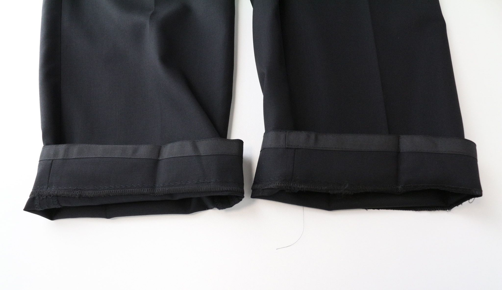 Suitsupply BRESCIA UK40R Black Slim Wool Twill Trousers 74193 Size 40R - 10 Thumbnail
