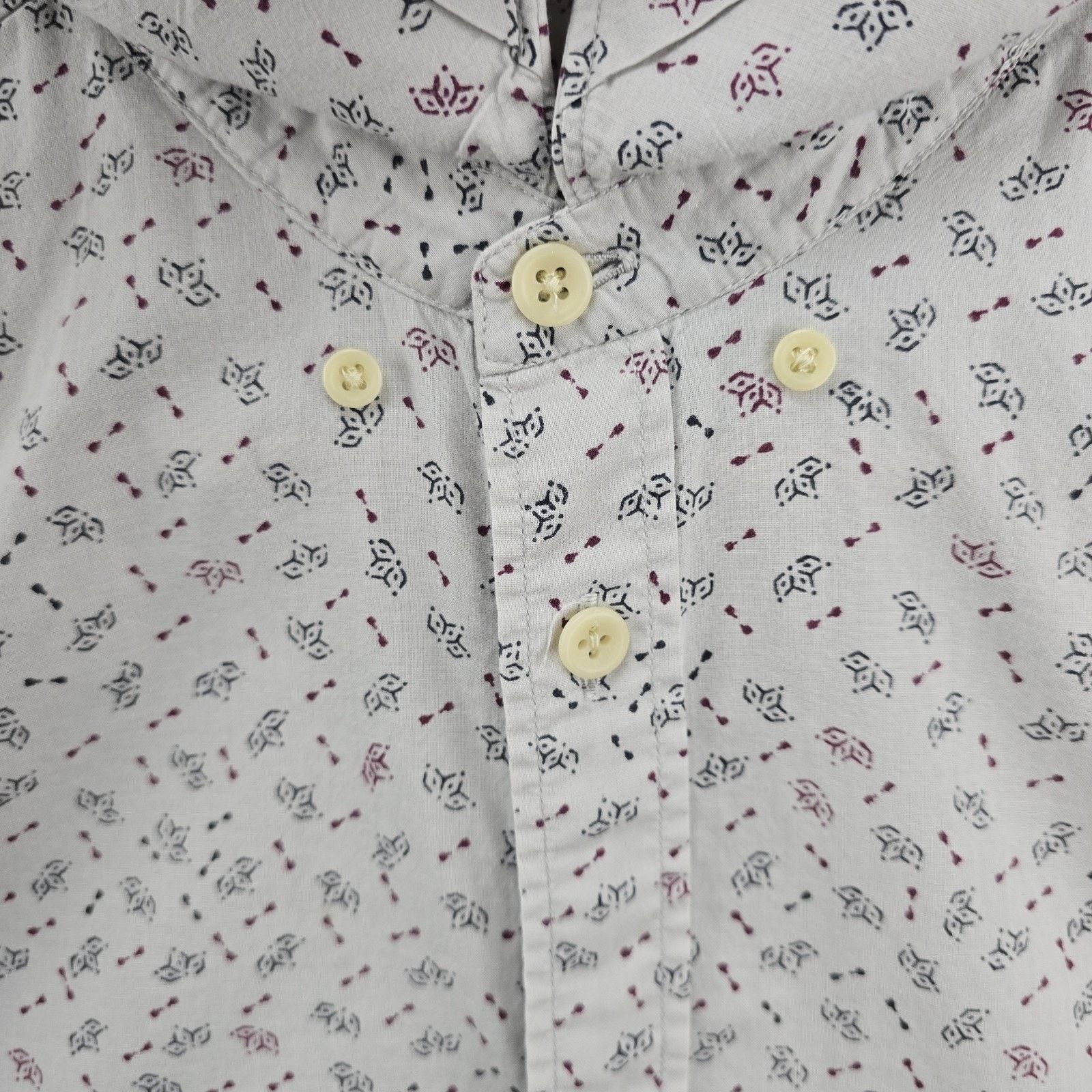 Allsaints AllSaints Shirt Medium Kawaba Short Sleeve Floral Ivory Size US M / EU 48-50 / 2 - 4 Thumbnail