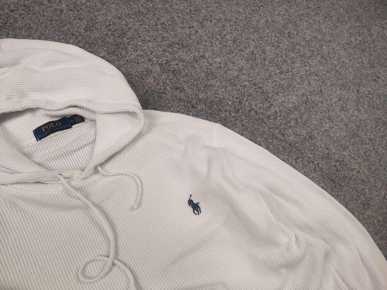Polo Ralph Lauren Polo Ralph Lauren Vintage waffle White fabric Hoodie Size US S / EU 44-46 / 1 - 5 Thumbnail