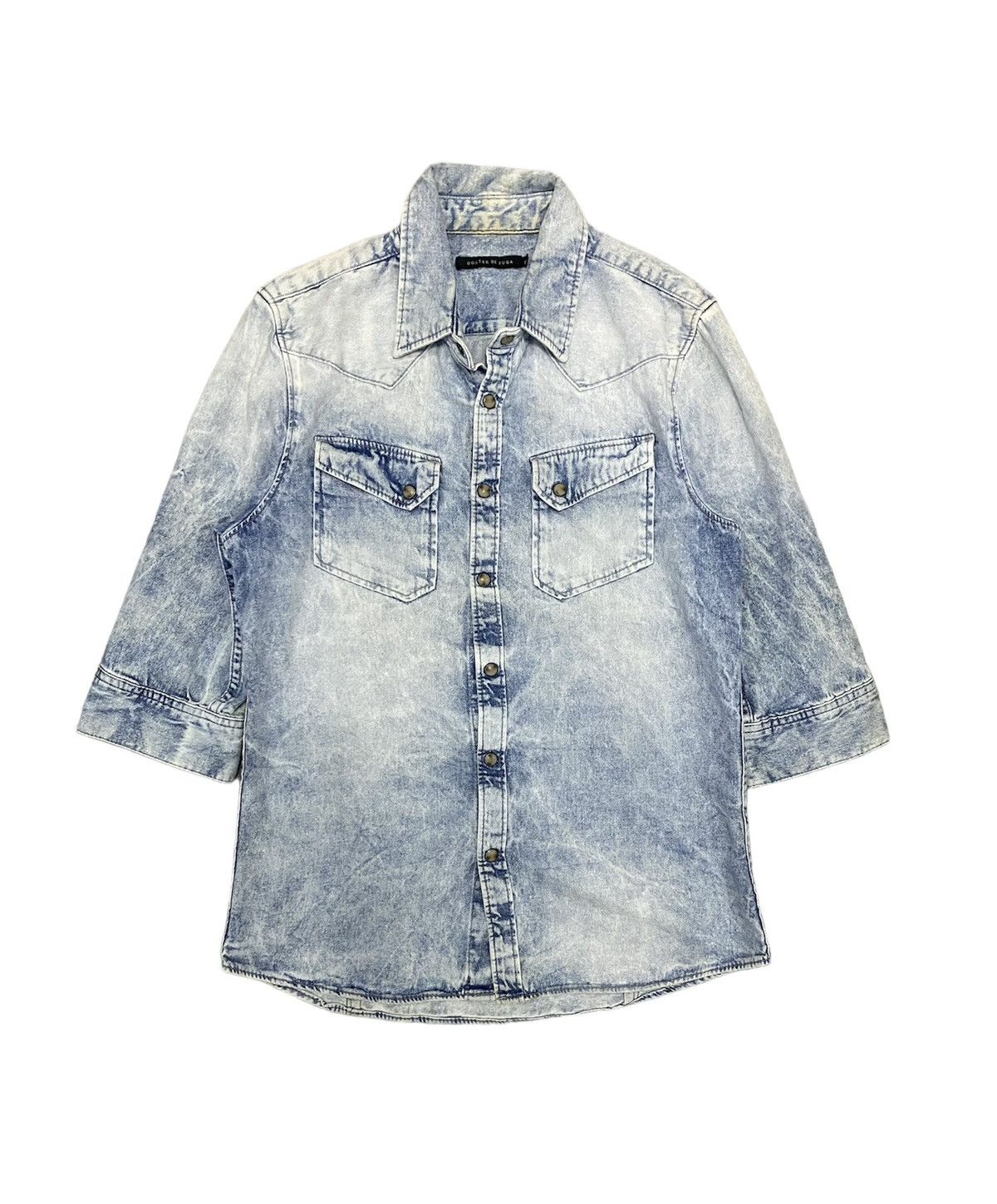 GOSTAR DE FUGA Gostar De Fuga Wash Denim 3/4 Sleeve Size US M / EU 48-50 / 2 - 1 Thumbnail