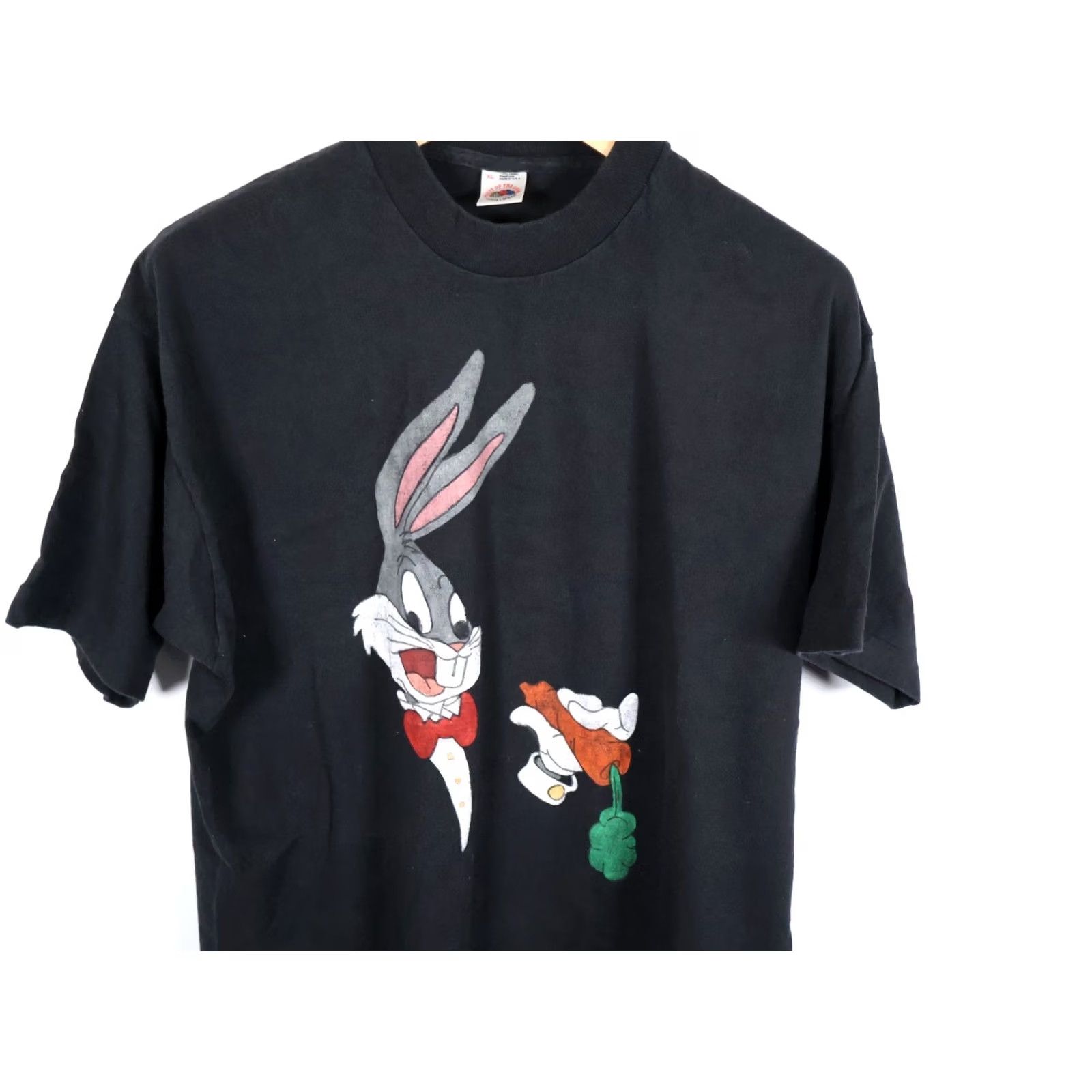 Fruit Of The Loom VINTAGE 90s Bugs Bunny T-Shirt Fruit of the Loom Black XL Adult Men Short Sleeve Crew Neck Cotton Size US XL / EU 56 / 4 - 4 Thumbnail