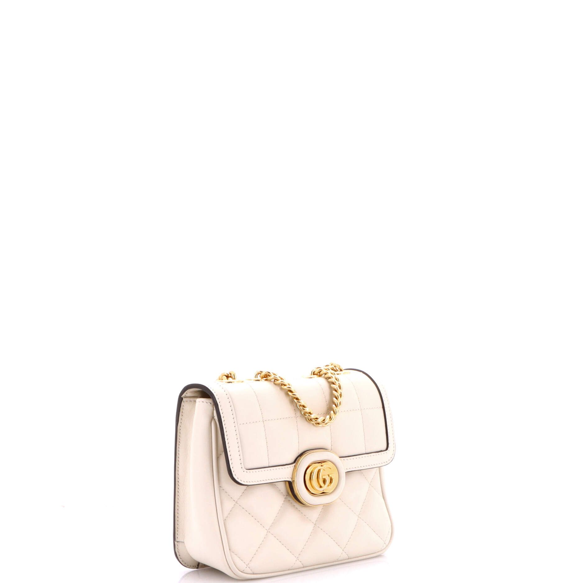 Gucci Deco Chain Flap Bag Mixed Matelasse Leather Mini Size ONE SIZE - 1 Thumbnail