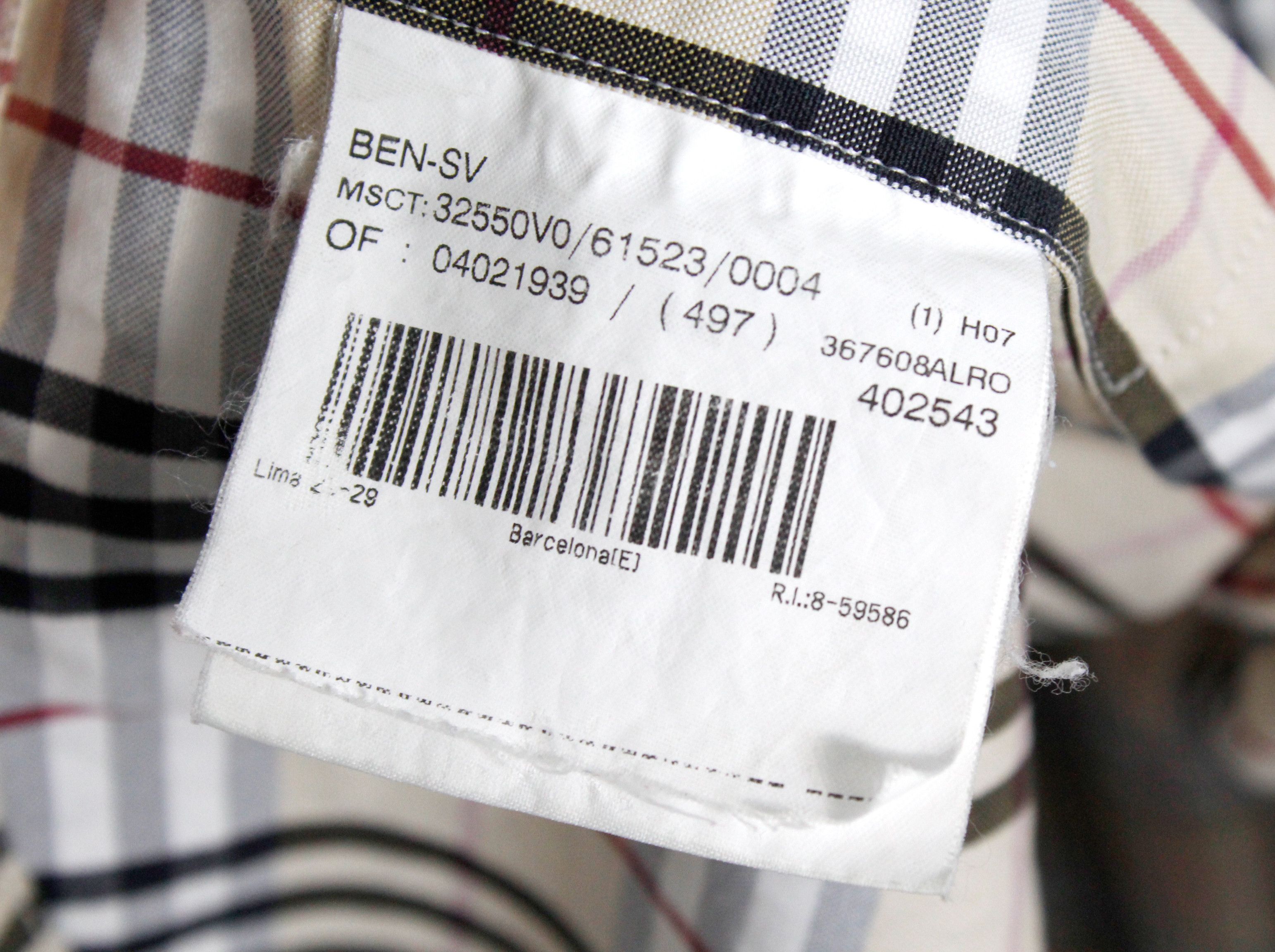 Burberry Burberry Nova Check Beige Logo Classic Oxford Shirt 39 size Size US L / EU 52-54 / 3 - 7 Thumbnail