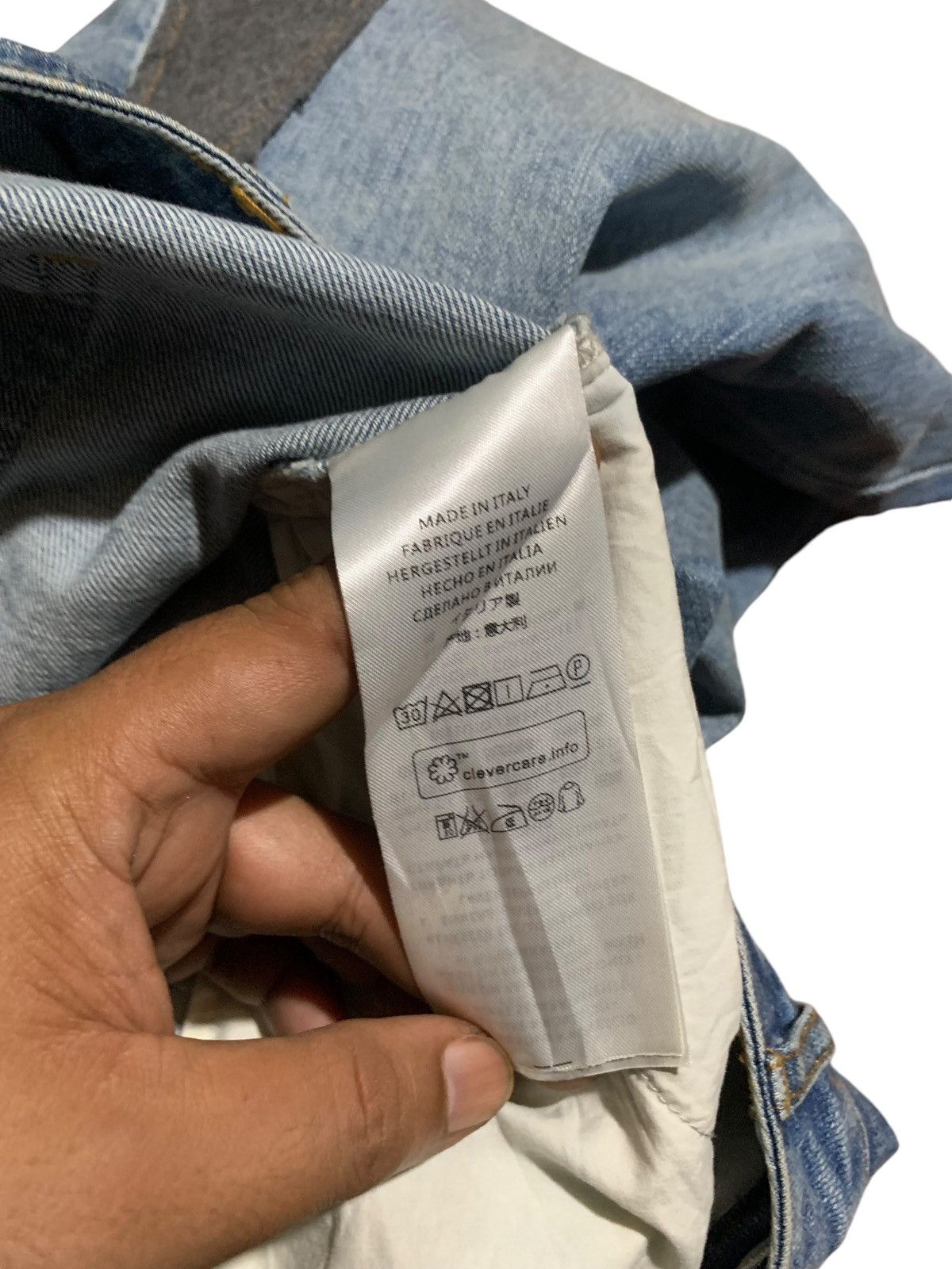 Designer FW18 hybrid patchwork baggy cropped jeans Au Jour Le Jour Size 30" / US 8 / IT 44 - 11 Thumbnail