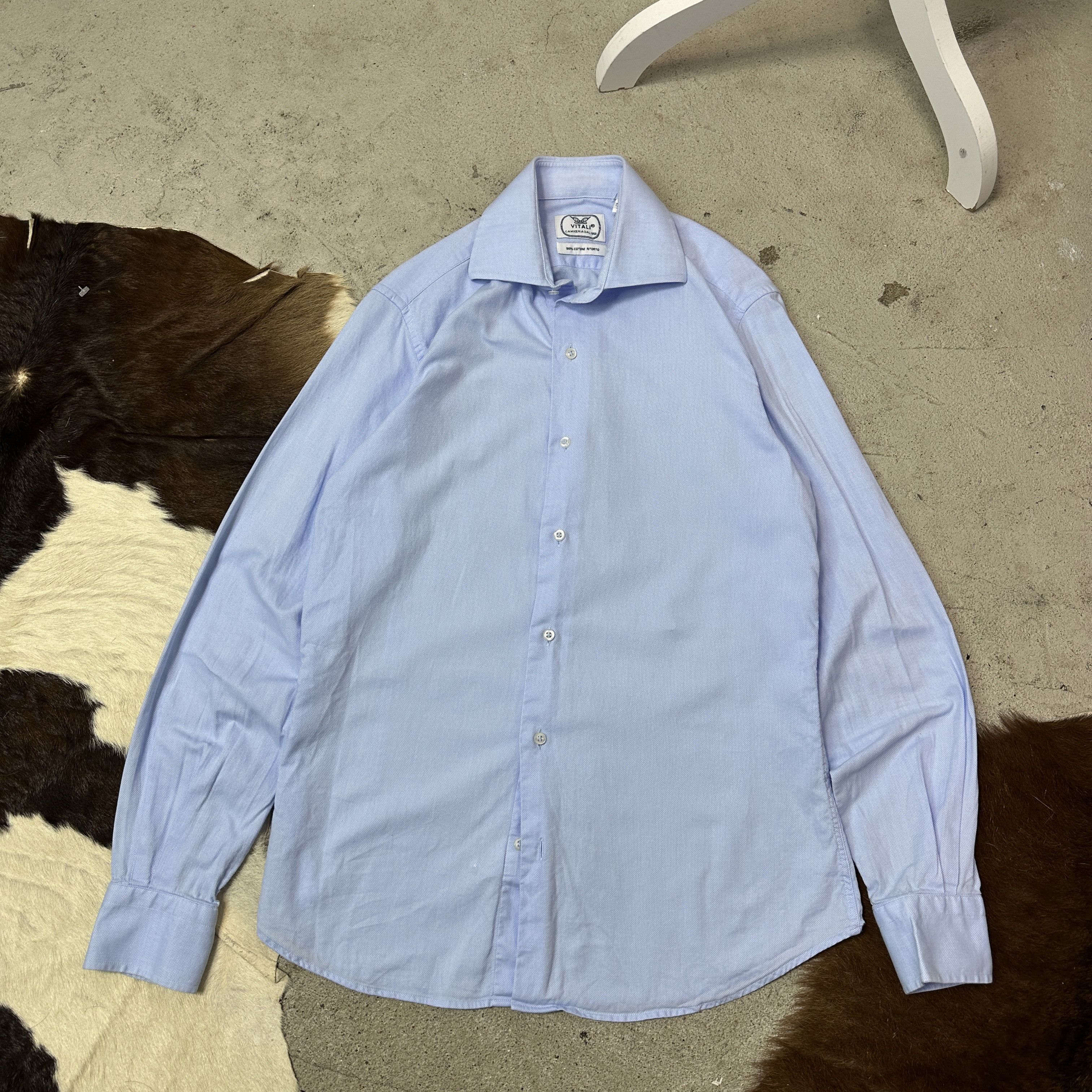 Vintage Vintage Classy Button Up Vitali Camiceria Sartorial Shirt Size US S / EU 44-46 / 1 - 1 Thumbnail