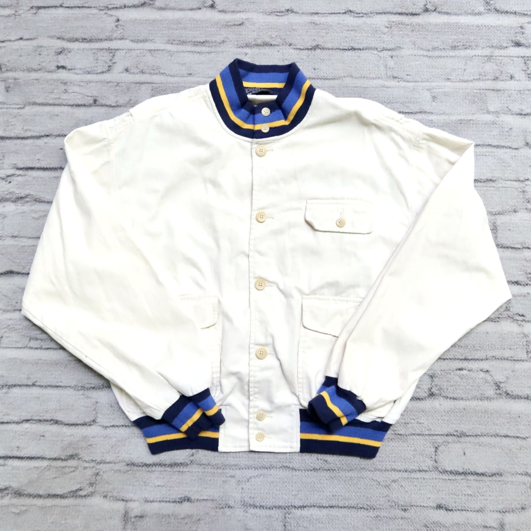 Polo Ralph Lauren Vintage Polo Ralph Lauren Jacket L White Mens Jacket Size US L / EU 52-54 / 3 - 2 Thumbnail