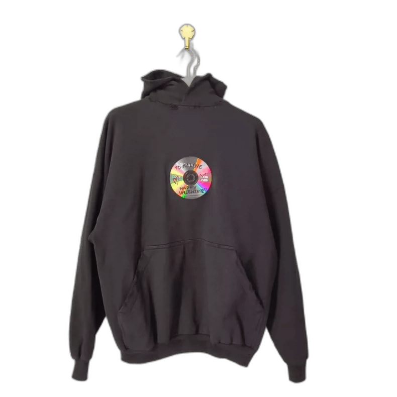 Balenciaga Balenciaga Black Hooded Long Sleeve Sweatshirt Size US L / EU 52-54 / 3 - 1 Thumbnail
