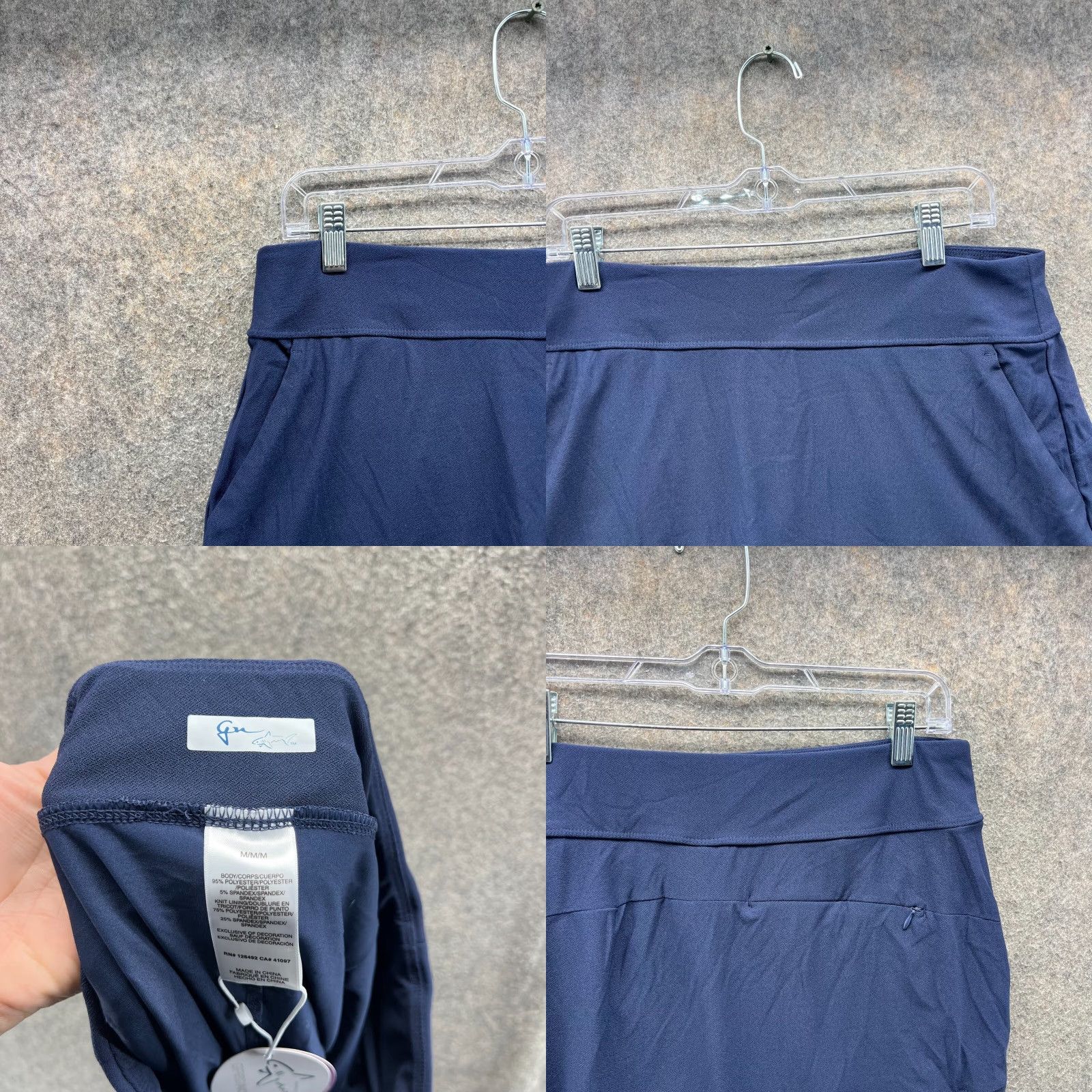Essentials VINTAGE Greg Norman Skirt Women Medium Blue Navy 17" Back Pleat Pull-On Skort Essentials Size 32" / US 10 / IT 46 - 8 Thumbnail
