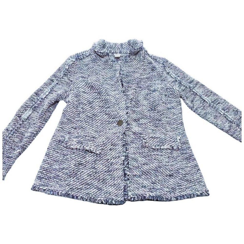 Chicos CT767 Chico's Ladies Tweed Like Blue, Pink Ladies Blazer Size M / US 6-8 / IT 42-44 - 1 Thumbnail