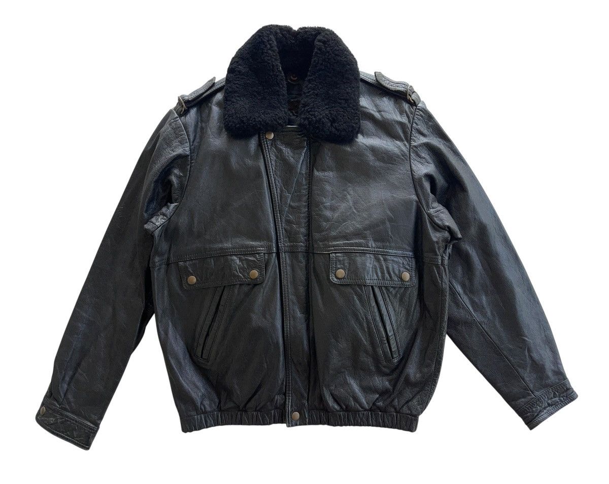 Vintage Bugatti G-1 Blouson Cowhide Leather Boa Collar Jacket Size US L / EU 52-54 / 3 - 3 Thumbnail