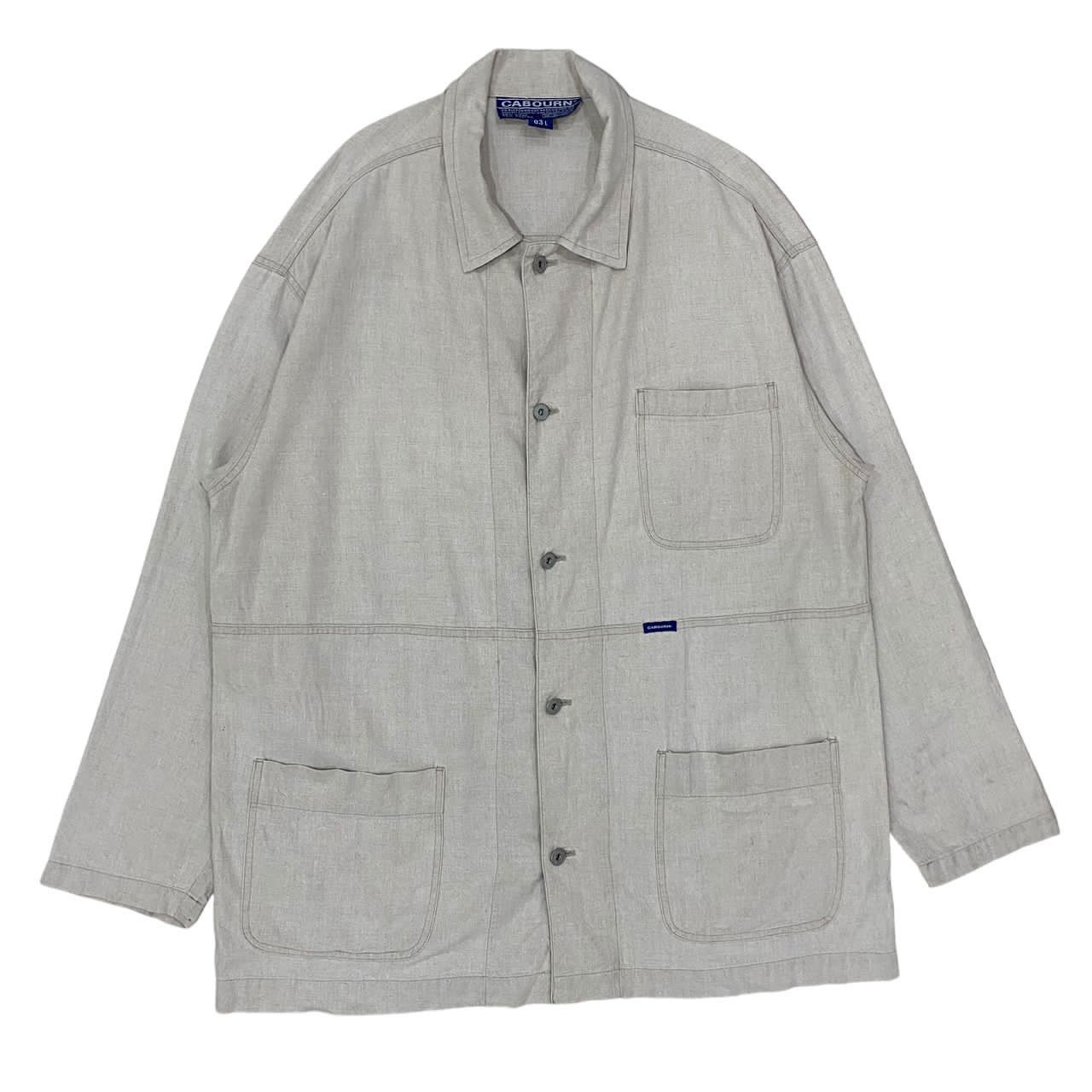 image of Nigel Cabourn Oversized Button Jacket in Cream, Men's (Size 2XL)