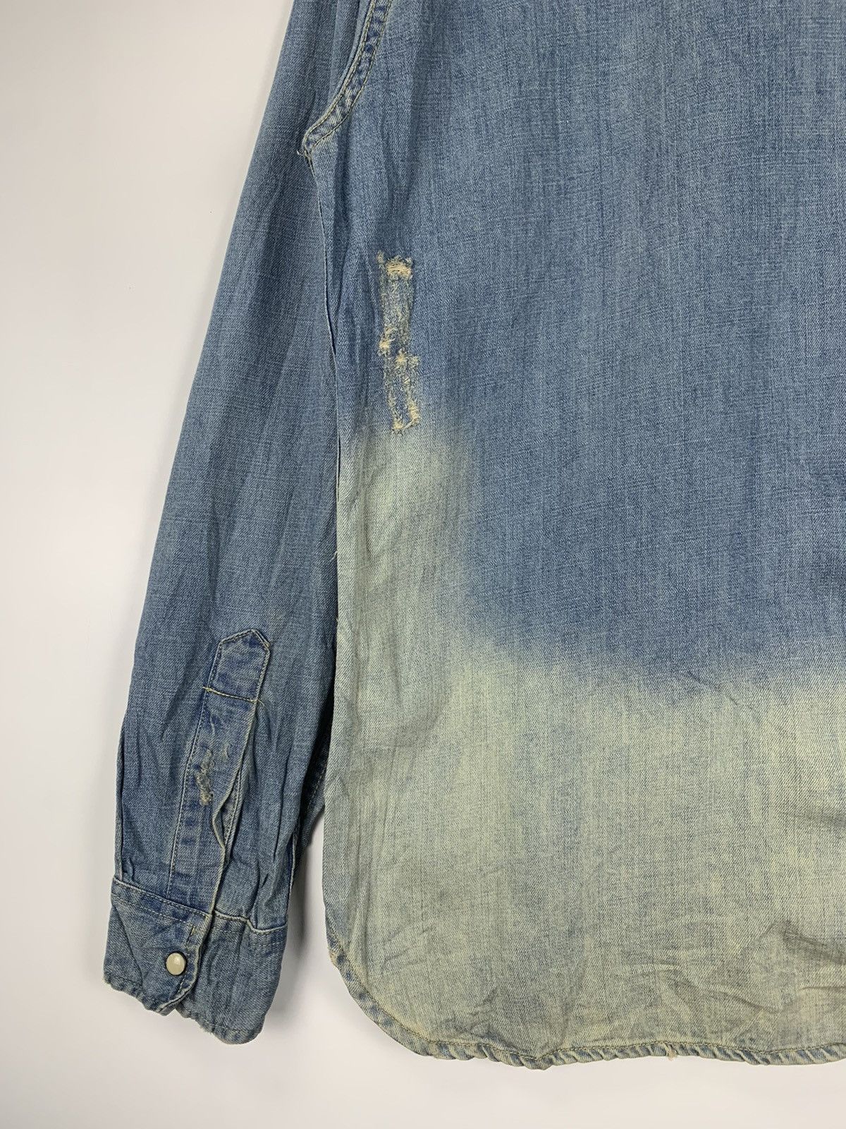 Zara Zara Distress Denim Jacket Size US L / EU 52-54 / 3 - 15 Thumbnail