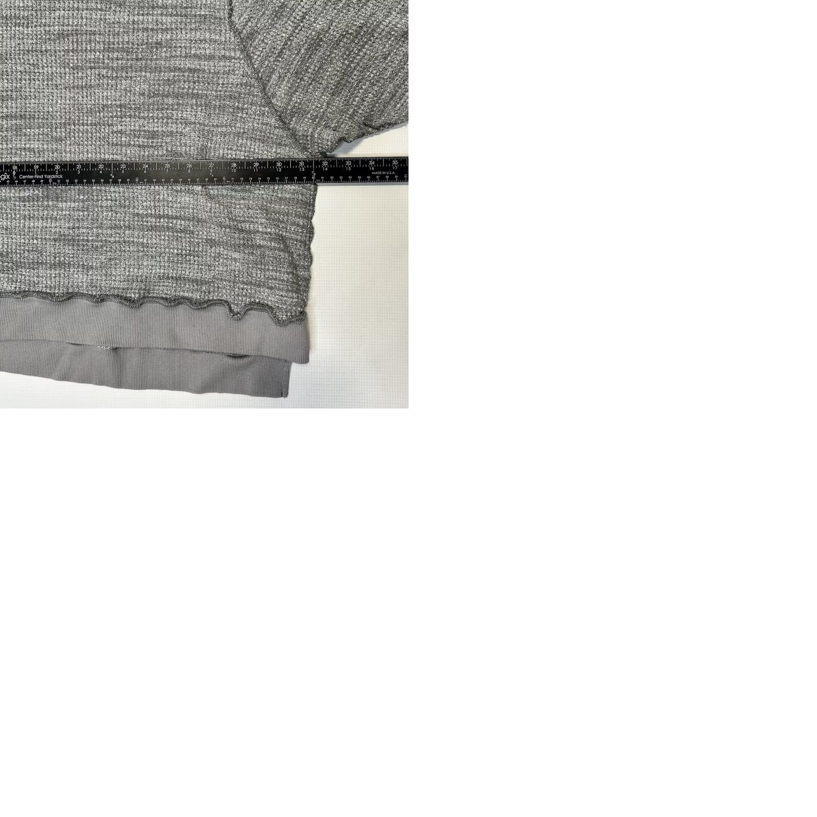 Vintage We the Free People Thermal Waffle Knit Top Shirt Gray Small Oversized Dolman Sleeve Round Neck Blouse Women Fall Winter Bohemian Size S / US 4 / IT 40 - 9 Thumbnail