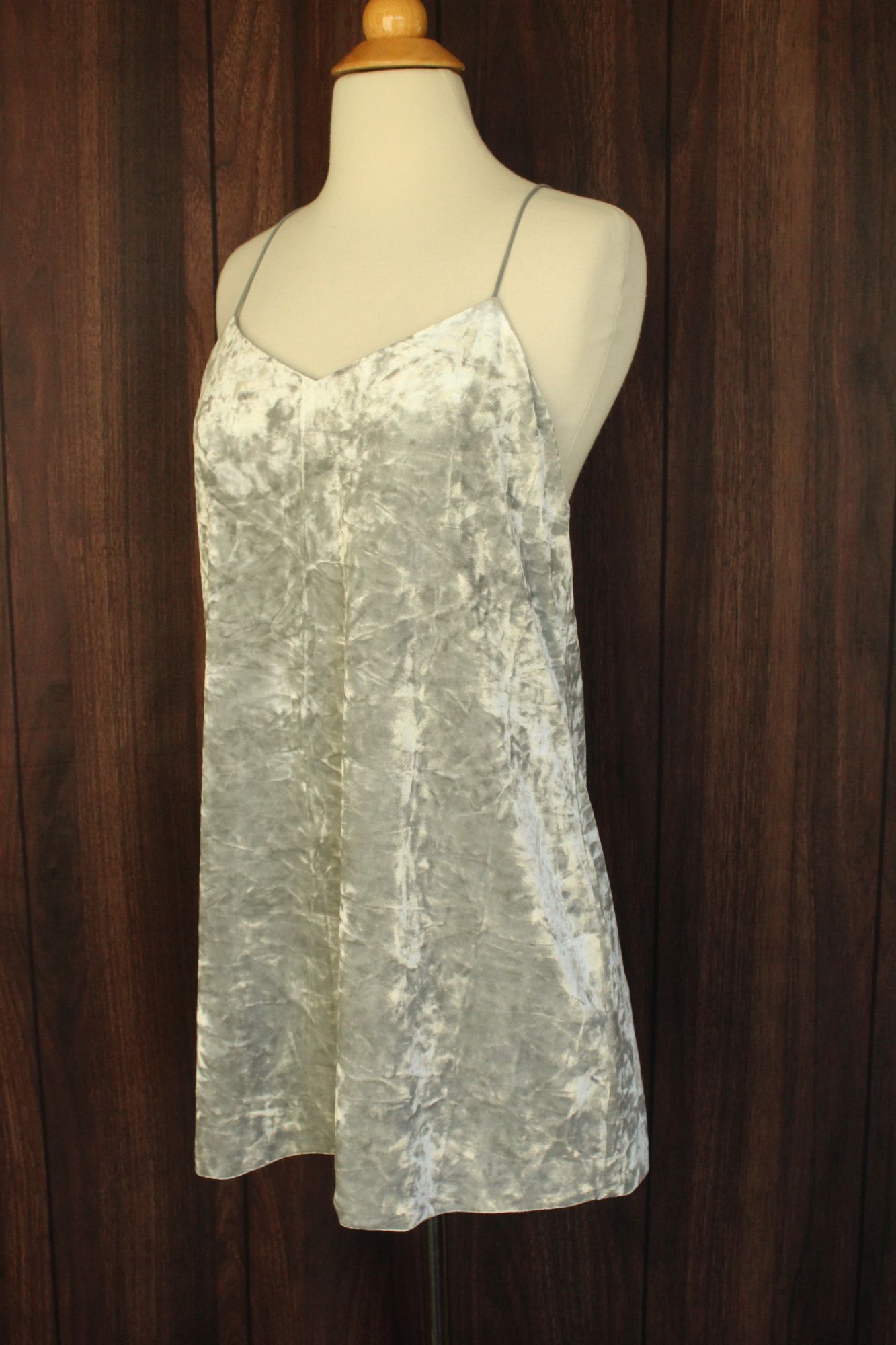 Other CeCe Dress, Silver Velvet Mini, Size 4, Racerback Size S / US 4 / IT 40 - 8 Thumbnail