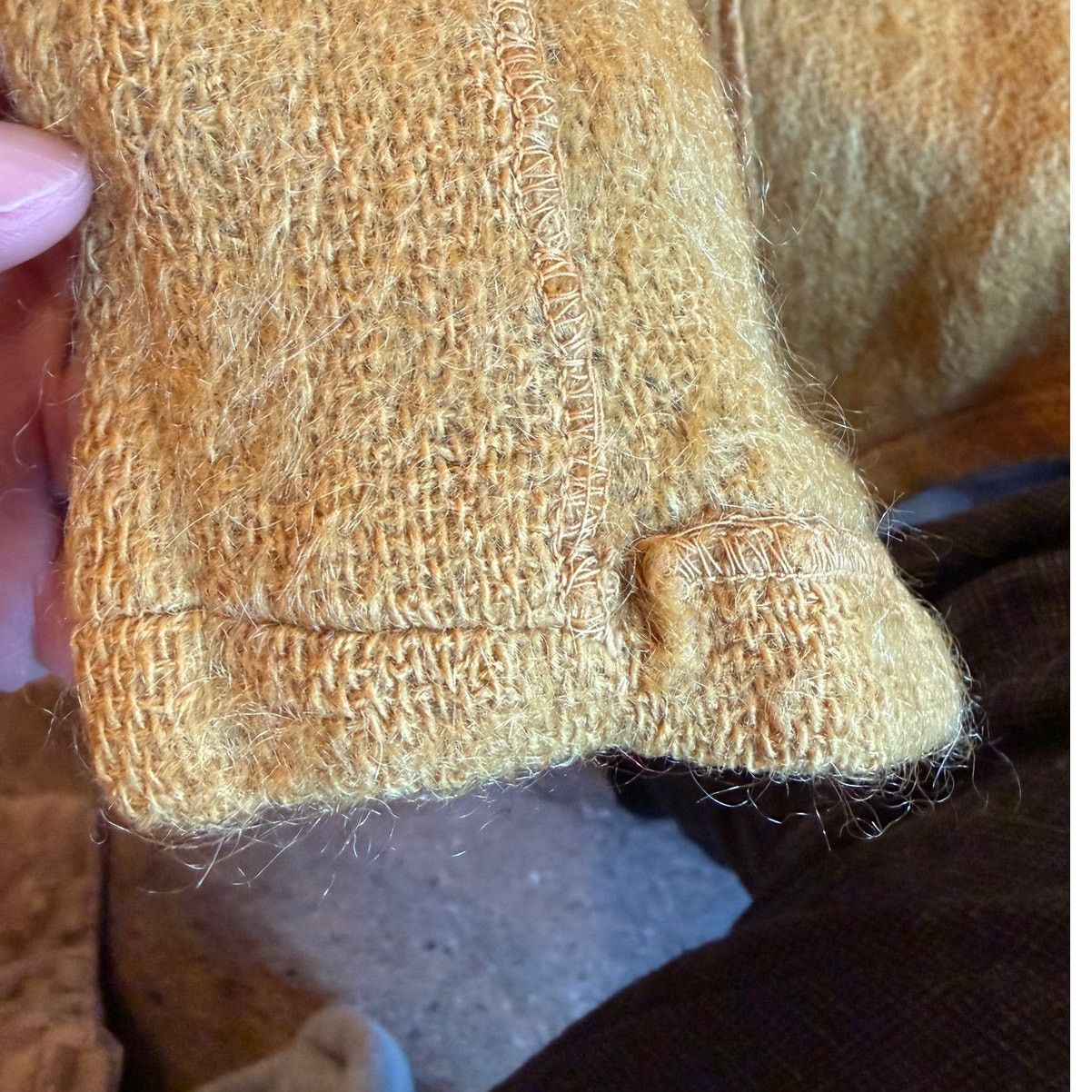 Vintage Vintage 60s Mohair Wool Cardigan Vest Mustard Yellow Medium Size M / US 6-8 / IT 42-44 - 10 Thumbnail