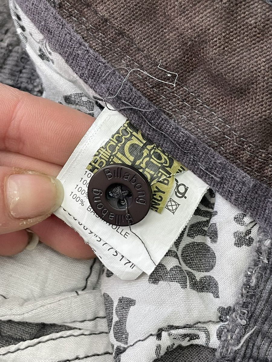 Billabong Velvet surf Billabong Gray Corduroy Cargo Pants Y2K Skater Size US 30 / EU 46 - 8 Thumbnail
