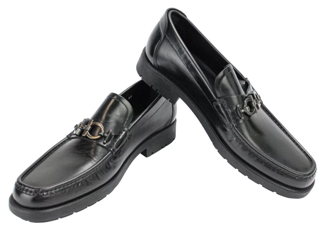 Salvatore Ferragamo SALVATORE FERRAGAMO Men's EU 41 Smooth Leather Derby Loafers Size US 8 / EU 41 - 7 Thumbnail