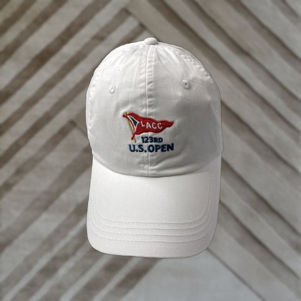 Vintage AHEAD Los Angeles Country Club 123rd US Open USGA MEMBER Hat Cap Adjustable Adult Men White Cotton Canvas Baseball Cap Size ONE SIZE - 1 Thumbnail