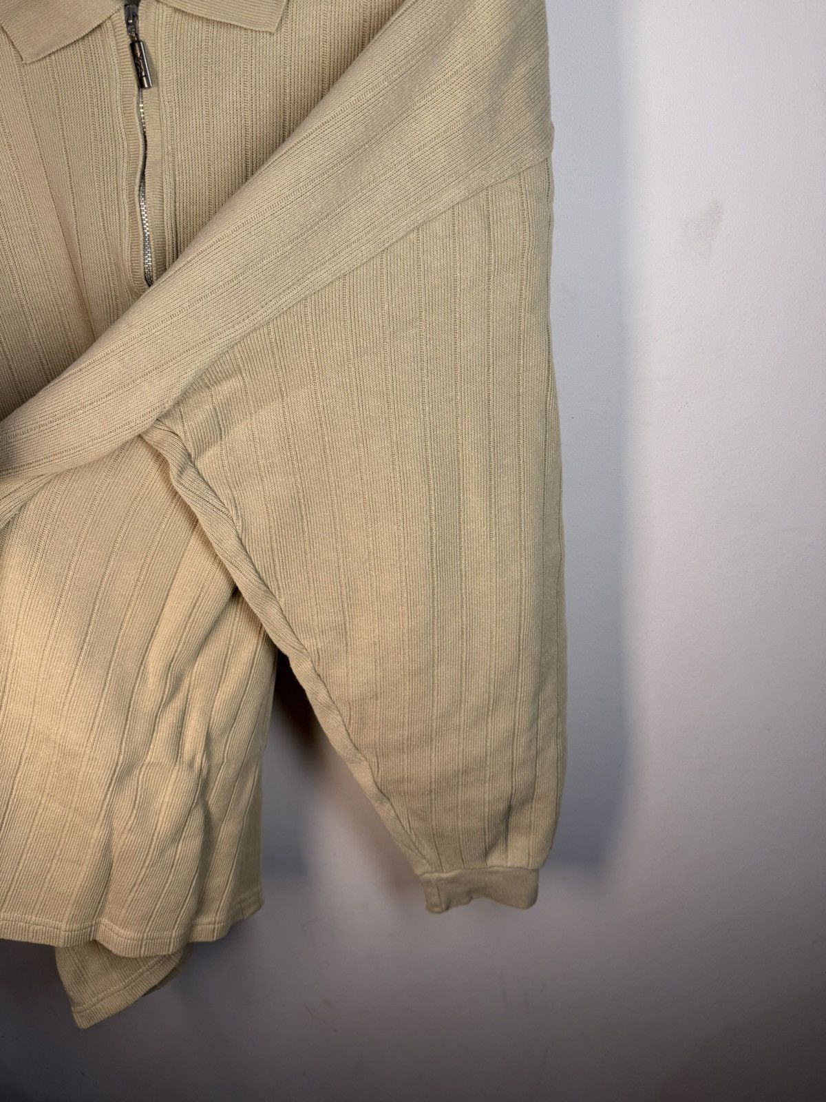 Yves Saint Laurent 90s Beige YSL Sweatshirt 1/4 Quarter Zip Sweater Rugby Shirt Size US L / EU 52-54 / 3 - 15 Thumbnail