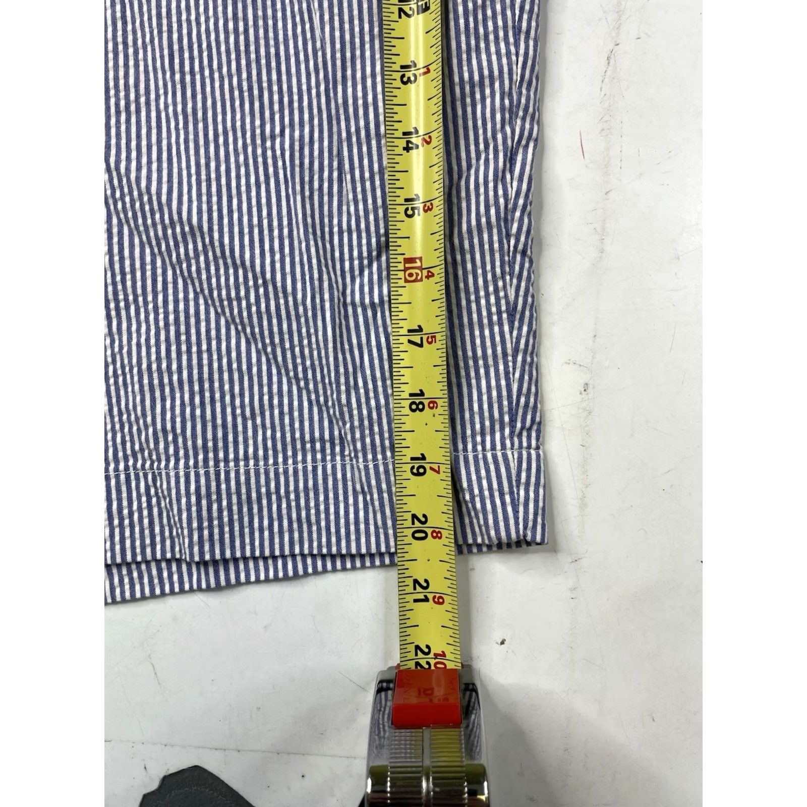Polo Ralph Lauren Polo Ralph Lauren Shorts Mens 38 Blue Seersucker Stripe Stretch Classic Fit Chino Casual Pockets Cotton Flat Front Regular Colorful Size US M / EU 48-50 / 2 - 4 Thumbnail