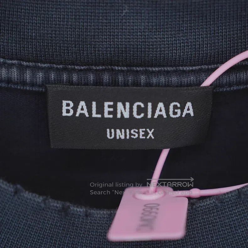 Balenciaga Balenciaga Double B Letter Logo Distressed Short Sleeve T- Size US M / EU 48-50 / 2 - 3 Thumbnail
