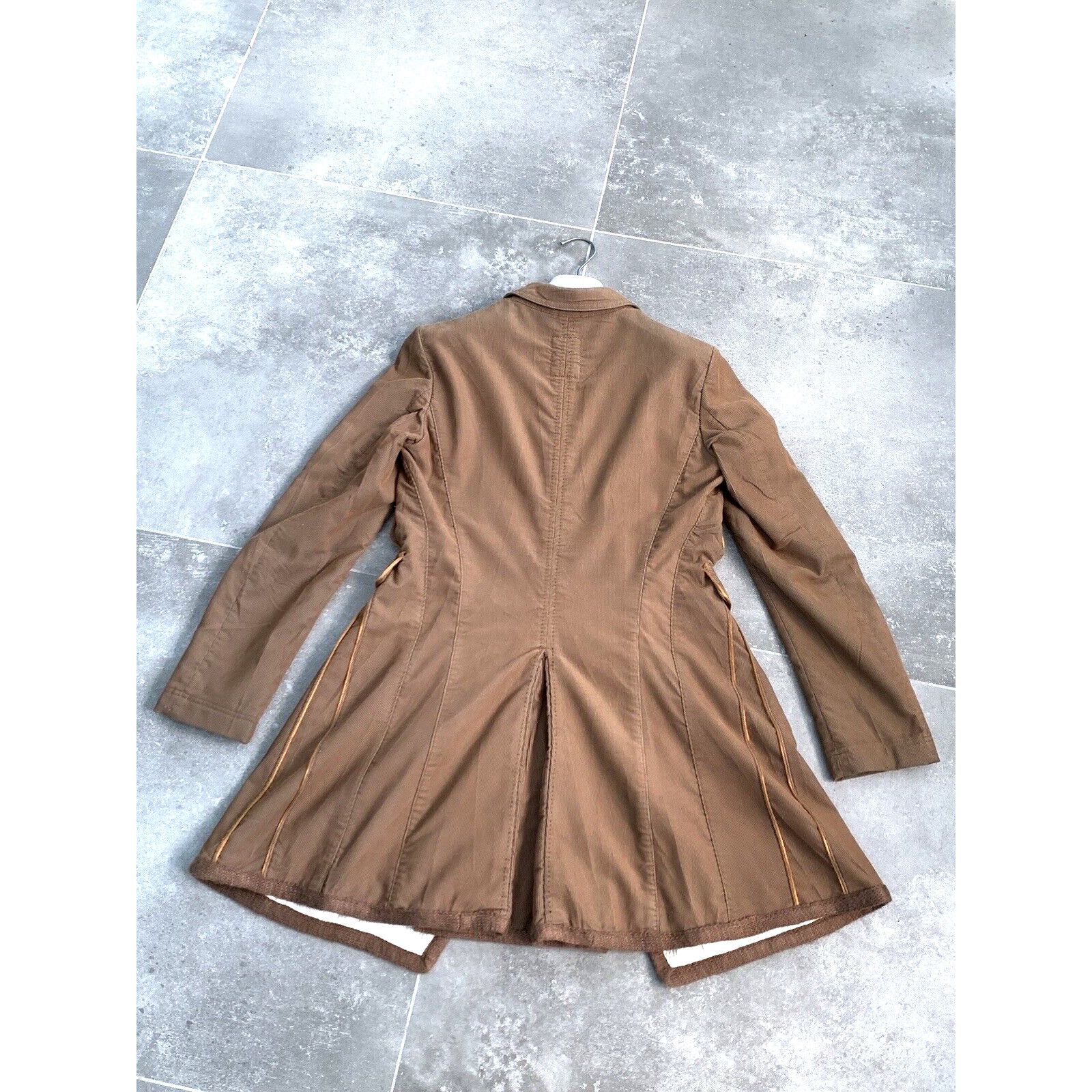 Designer × Marithe + Francois Girbaud MARITHE FRANCOIS GIRBAUD Corduroy Trench Coat UK 10 EU 38 SM Size M / US 6-8 / IT 42-44 - 22 Thumbnail