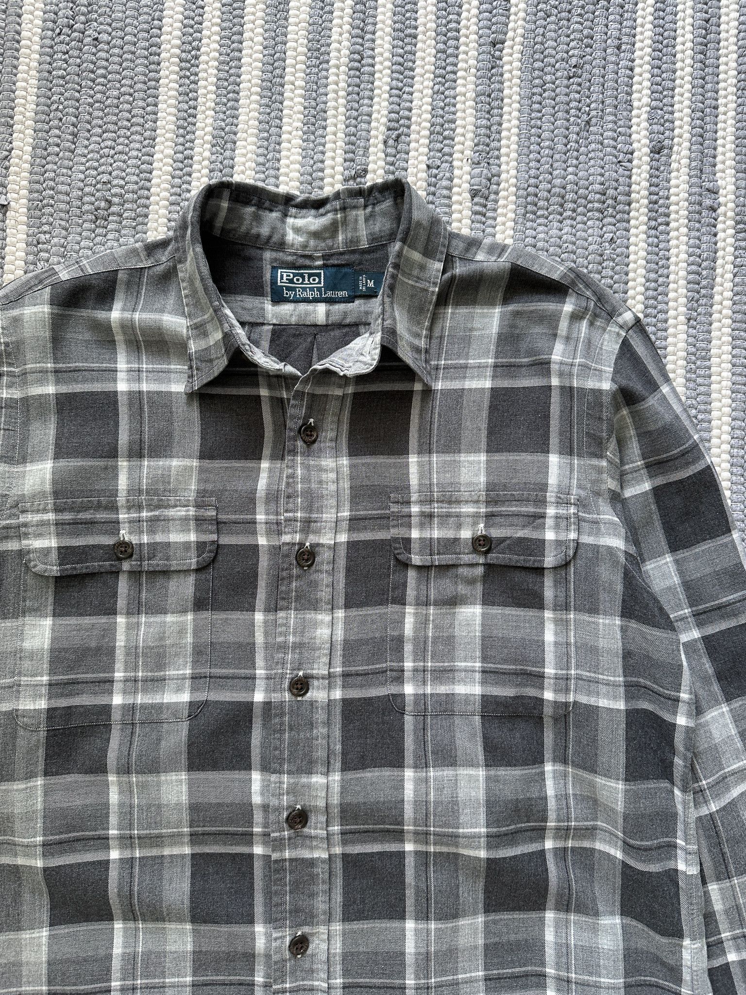 Polo Ralph Lauren Vintage Polo Ralph Lauren Gray Check Shirt Size US M / EU 48-50 / 2 - 4 Thumbnail