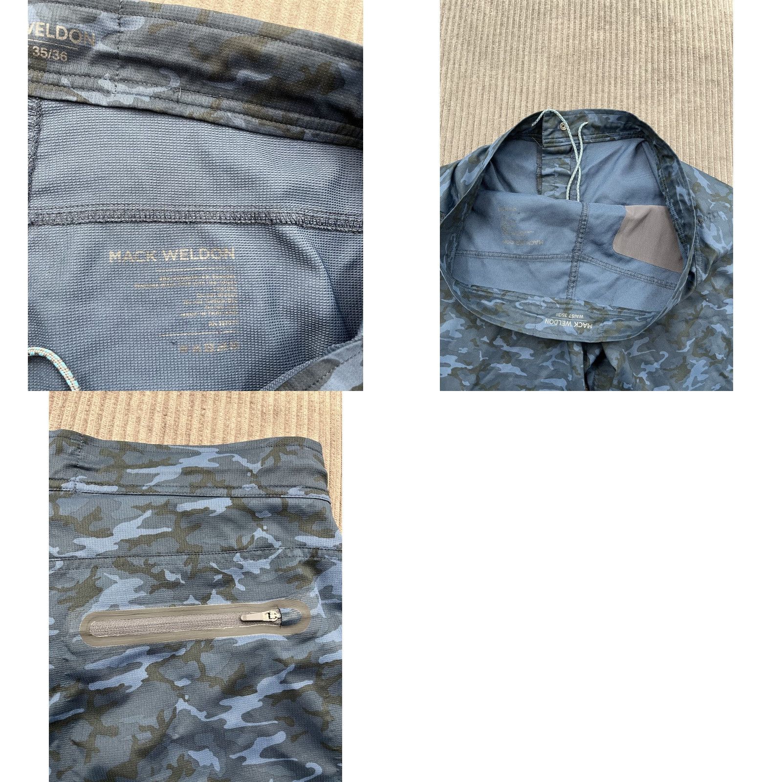 Vintage Mack Weldon Men Board Shorts Regular 36 Blue Camo Beach 8' Inseam Pockets 5-Pocket Design Casual Summer Sungirl Men Size US 36 / EU 52 - 8 Thumbnail