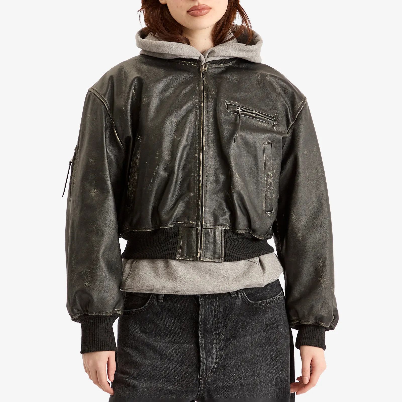 Acne Studios Acne Studios New Lomber Leather Bomber Jacket Size S / US 4 / IT 40 - 3 Thumbnail