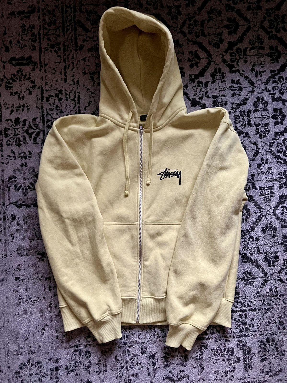 Stussy STUSSY BURNING STOCK HOODIE YELLOW - XL Size US XL / EU 56 / 4 - 3 Thumbnail