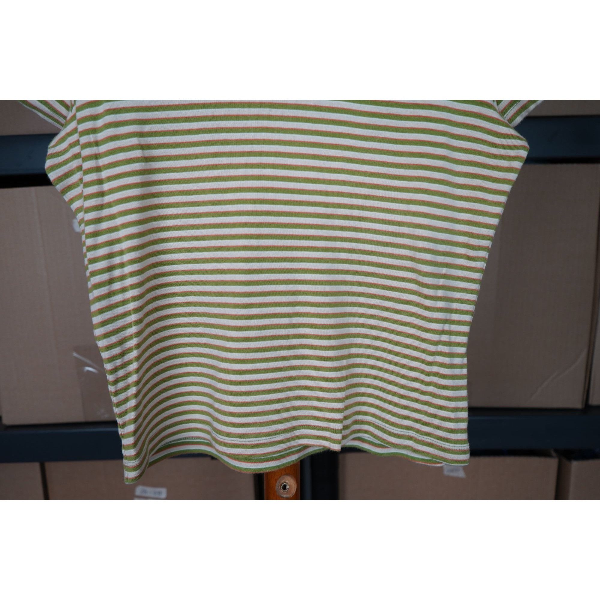 Vintage 90s Wardrobe Essentials Green Striped M #393 Size M / US 6-8 / IT 42-44 - 4 Thumbnail