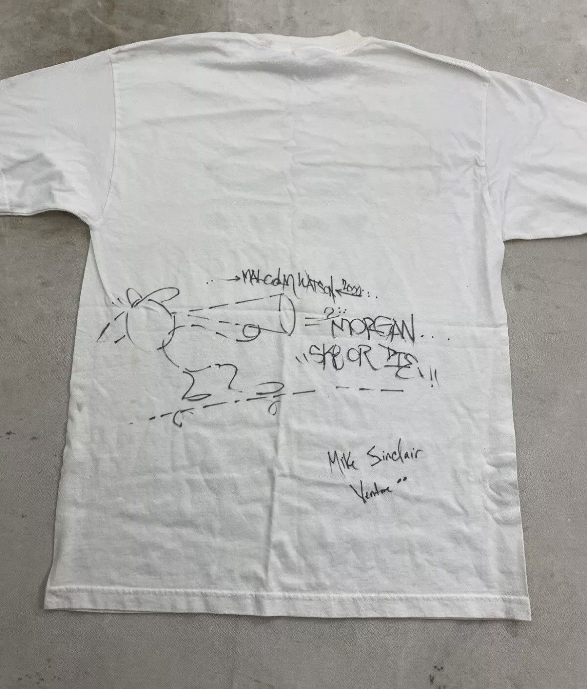 Harold Hunter autographed tee Mike Sinclair Malcolm Watson