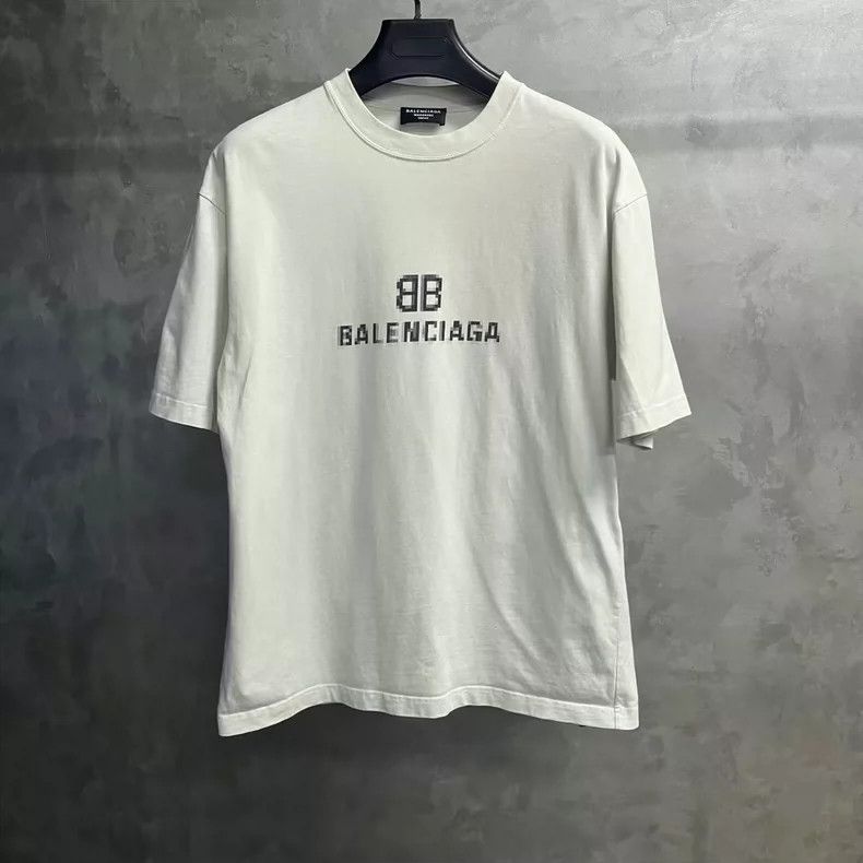Balenciaga Balenciaga White Logo monogram pullover short sleeve T-shi Size US XS / EU 42 / 0 - 1 Thumbnail