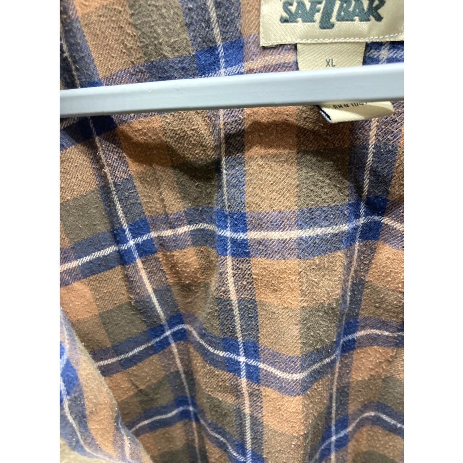 SafTbak Saftbak Shirt Jacket Shacket Men XL Khaki Duck Canvas Snap Flannel Lined Pockets Jacket Mens XL Brown Canvas Shacket with Pockets Size US XL / EU 56 / 4 - 5 Thumbnail